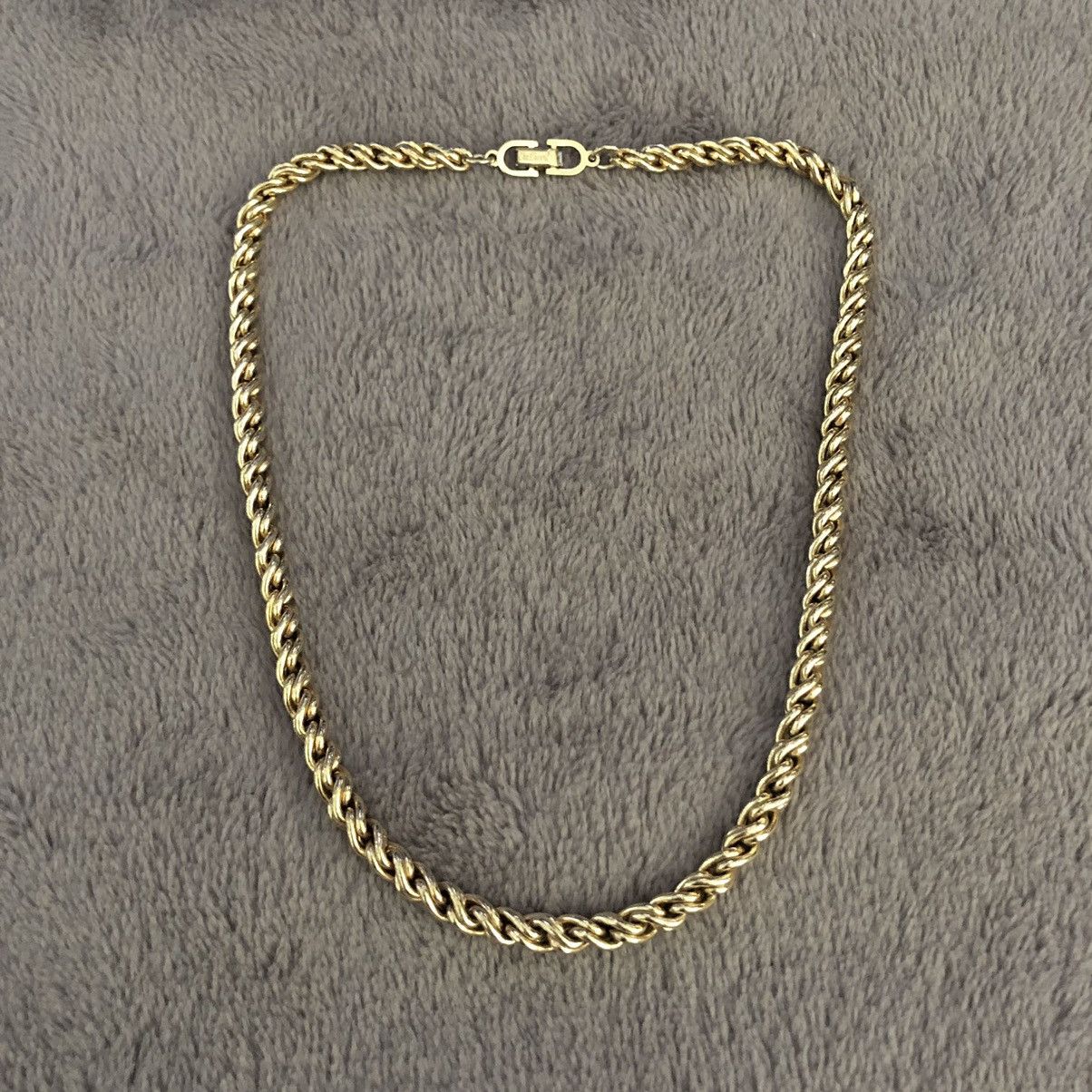 image of Dior Rope Chain Necklace 15" in Silver, Men's