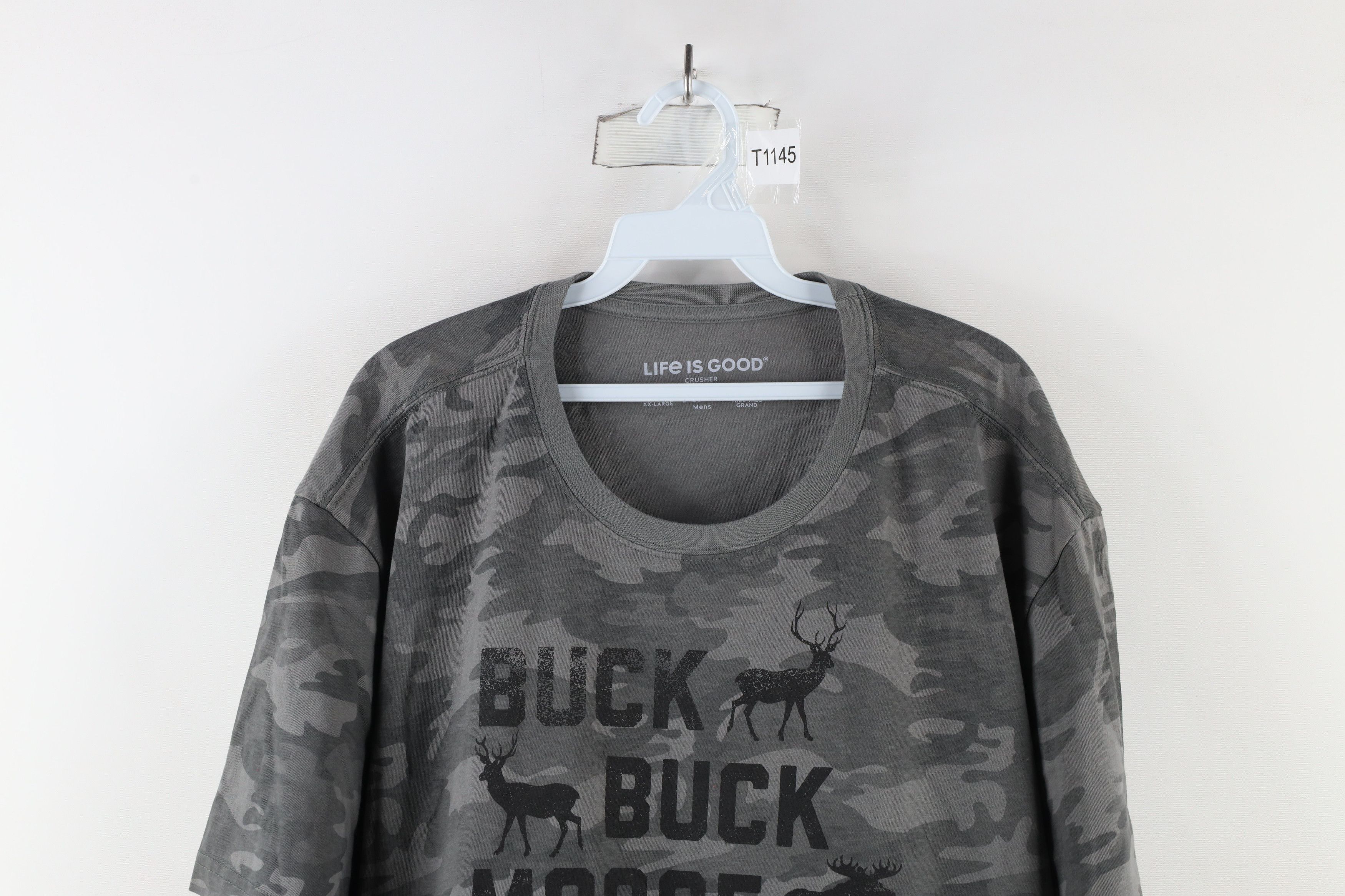 Life is Good × Vintage Life Is Good Buck Buck Moose Camouflage Short Sleeve T-Shirt Size US XXL / EU 58 / 5 - 2 Thumbnail