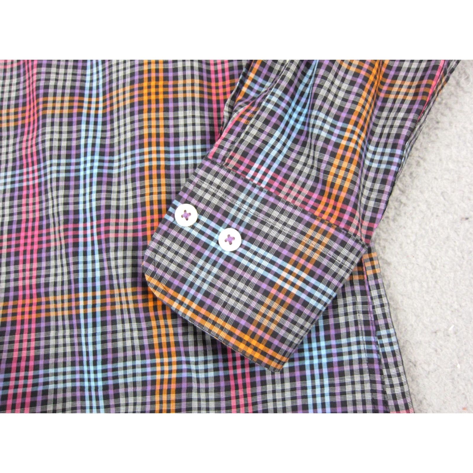 Peter Millar Peter Millar Shirt Adult Large Pink Purple Blue Cotton Colorful Mens Button Up Size US L / EU 52-54 / 3 - 5 Thumbnail
