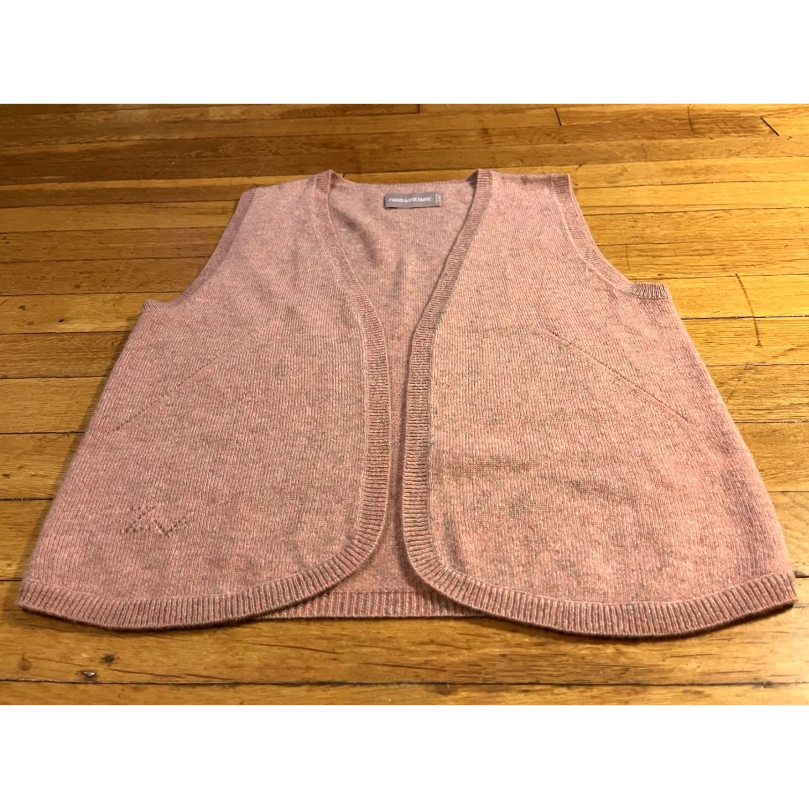 Zadig & Voltaire Zadig & Voltaire Skull 100% Cashmere Sweater Vest Women’s M Pink Size M / US 6-8 / IT 42-44 - 3 Thumbnail