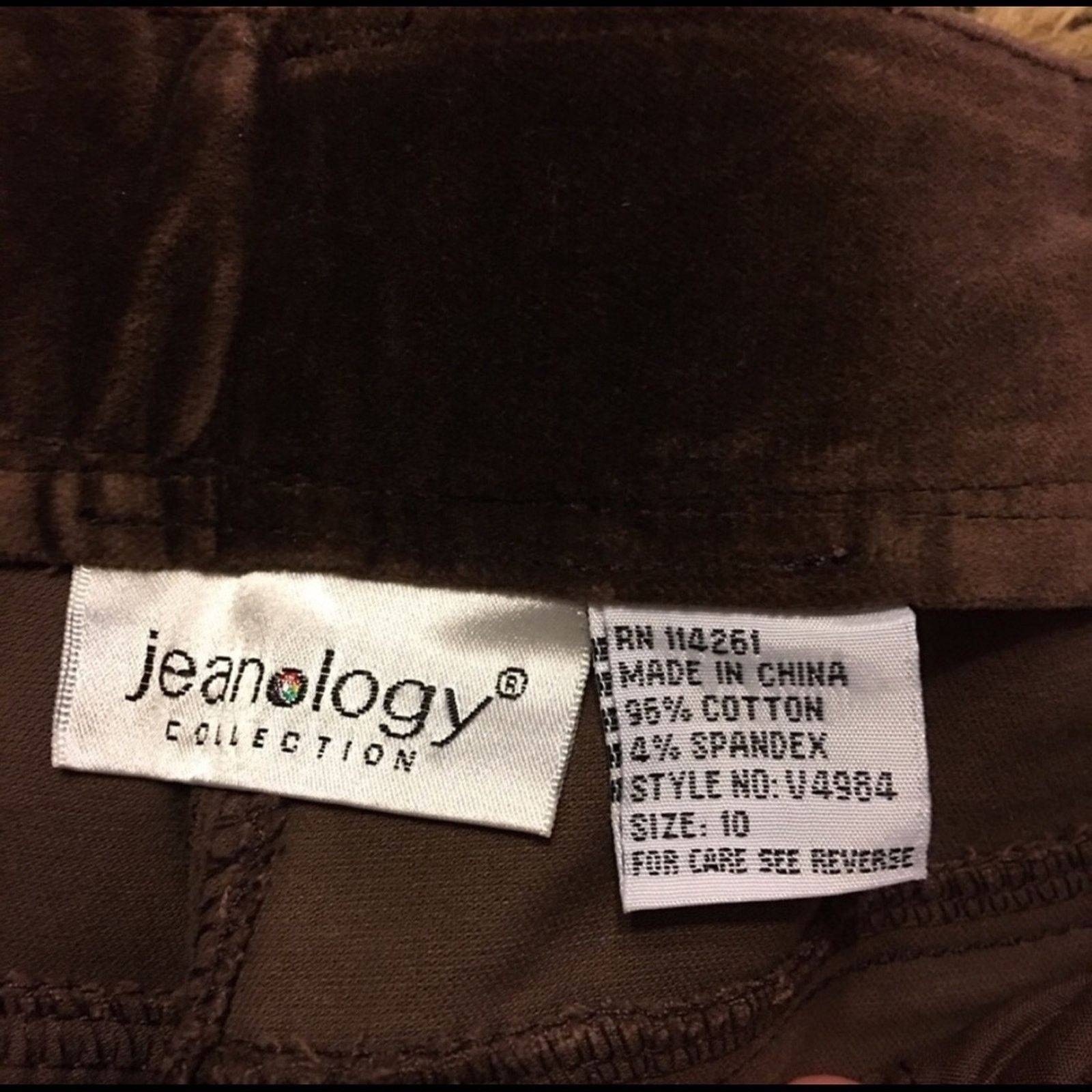 Other Jeanology stretch brown velvet jeans NWT 10 Size 32" / US 10 / IT 46 - 4 Thumbnail
