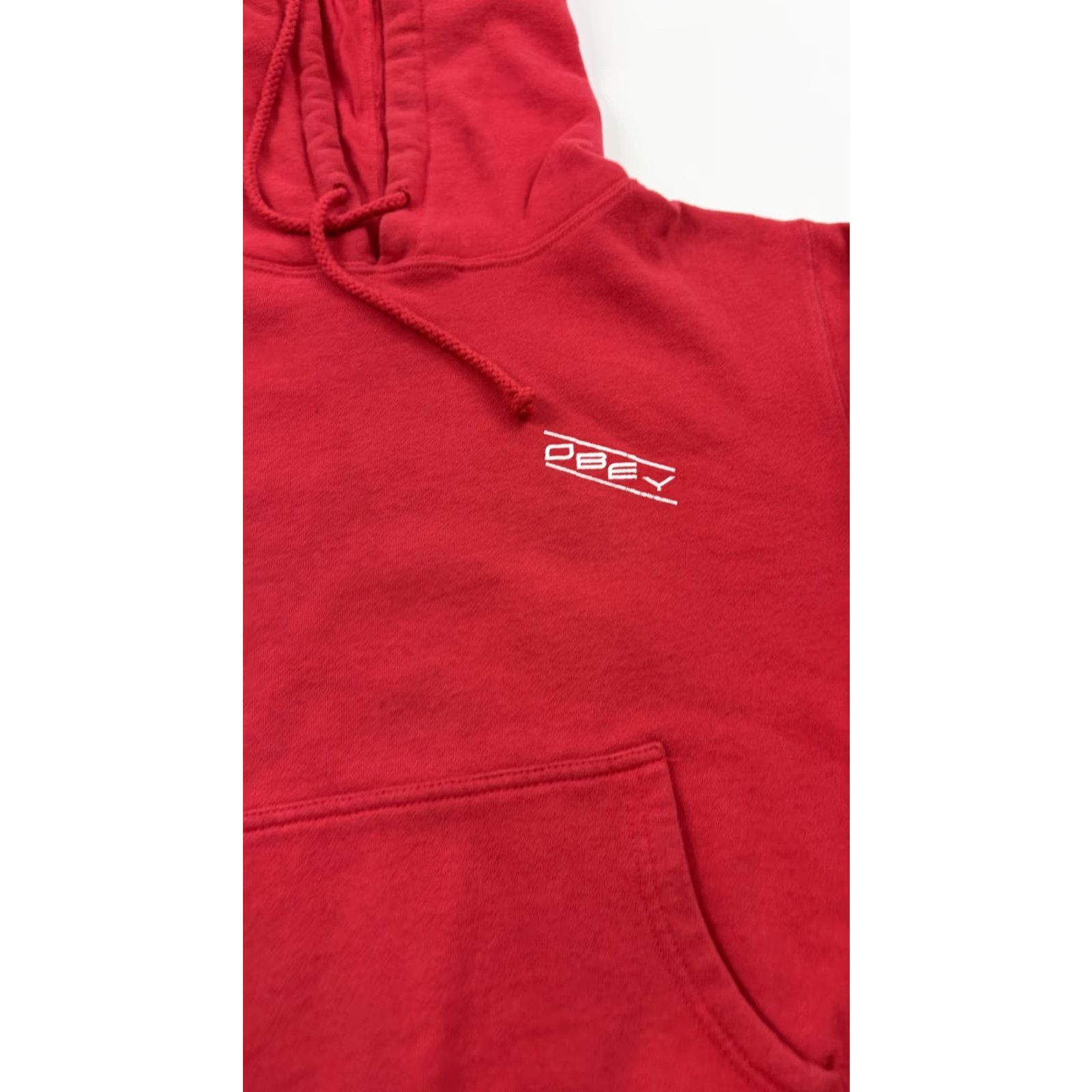 Obey OBEY Hoodie Sweatshirt Womens M Red Rose Sleeve Kangaroo Pocket Pullover Graphic Print Logo Floral Hoodie Size M / US 6-8 / IT 42-44 - 4 Thumbnail