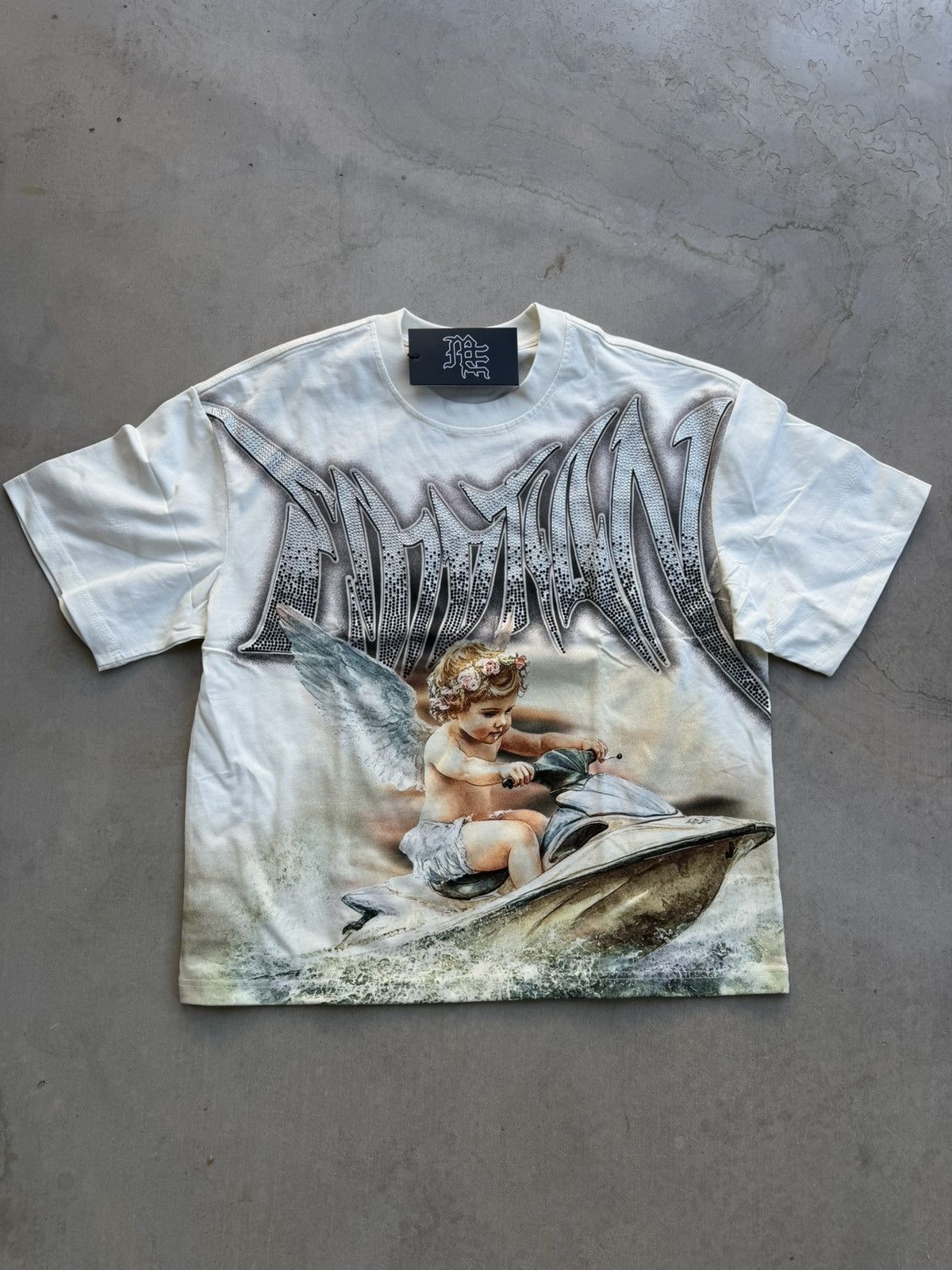 Other Mixed Emotions Rhinestone Jetski Tee Cream Small NWT Size US S / EU 44-46 / 1 - 1 Thumbnail
