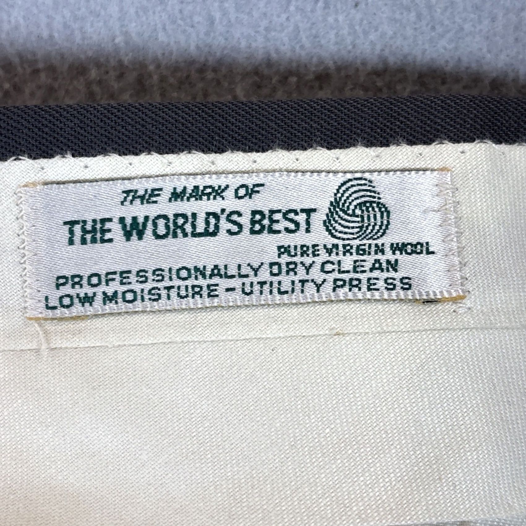 Austin Reed Austin Reed Pants Men 34x33 Gray Super 100s Wool Dress Pants Pleated Cuffed Trousers Size US 34 / EU 50 - 3 Thumbnail