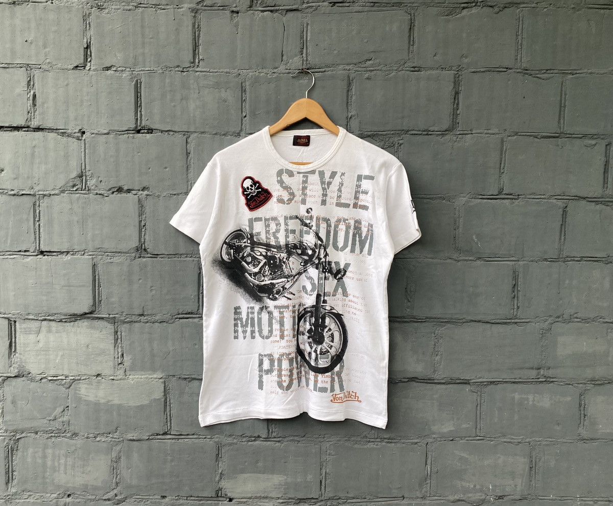 Von Dutch Von Dutch T-Shirt Graphic Allover Motorcycle Print Vintage Size US XL / EU 56 / 4 - 1 Thumbnail