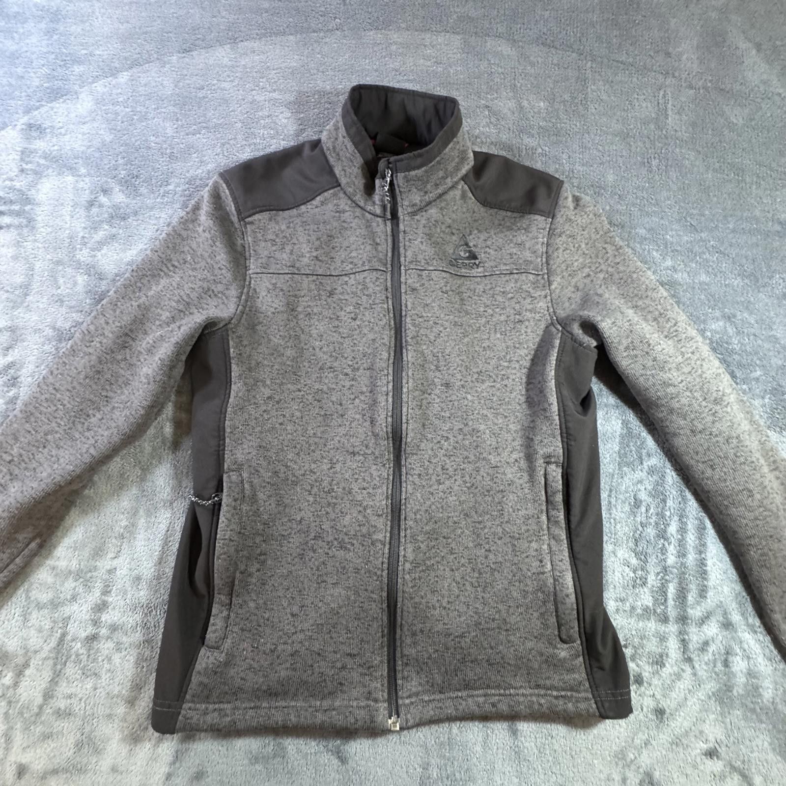 Designer Gerry Jacket Mens Medium Gray Black Fleece Softshell Coat Size US M / EU 48-50 / 2 - 3 Thumbnail