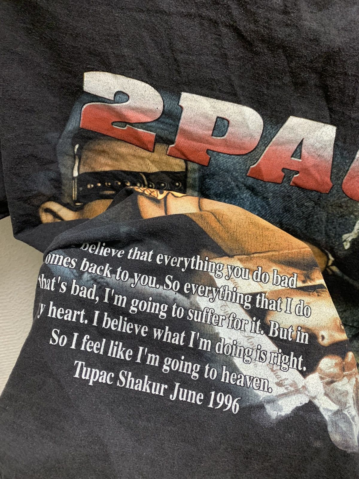 Band Tees 2pac Tupac Shakur June 1996 vintage t-shirt rap tee band M Size US M / EU 48-50 / 2 - 11 Thumbnail