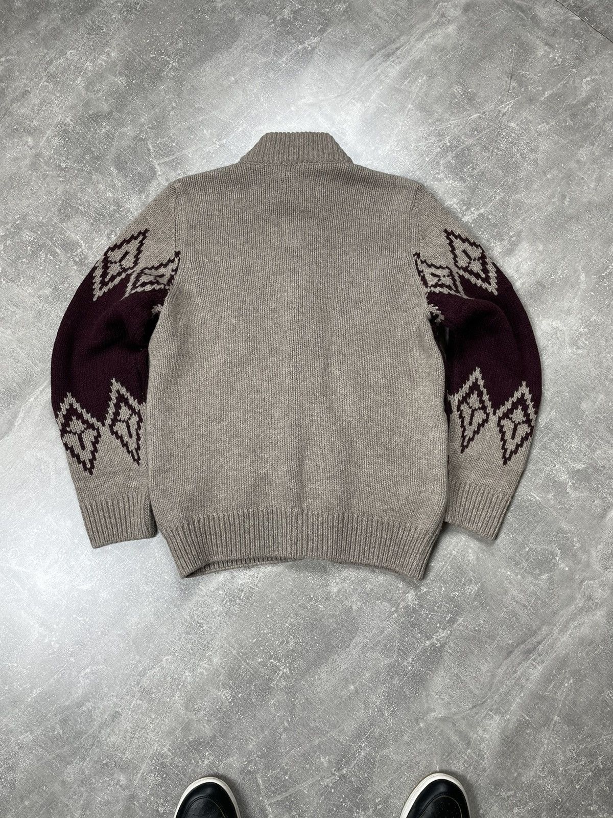Barbour × Vintage Barbour English Wool Tweed Collared Knitted Haunting Sweater Size US M / EU 48-50 / 2 - 4 Thumbnail