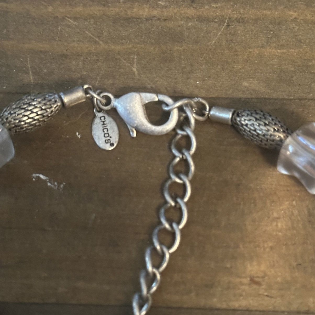 Chicos Chico’s clear ice cube bead collar necklace Size ONE SIZE - 5 Thumbnail