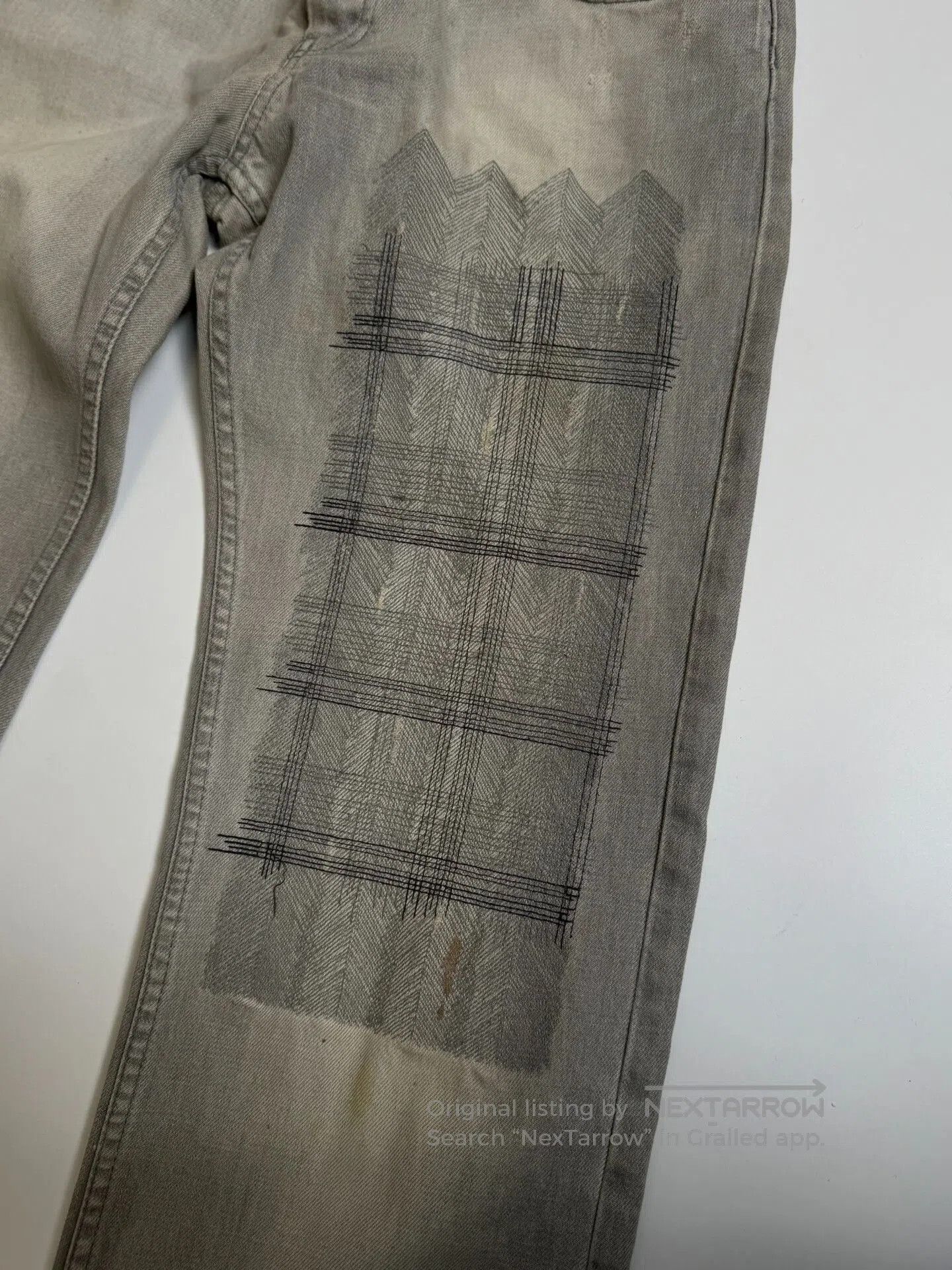 Helmut Lang Helmut Lang 2004 Embroidered Denim Pants. Size US 33 - 3 Thumbnail