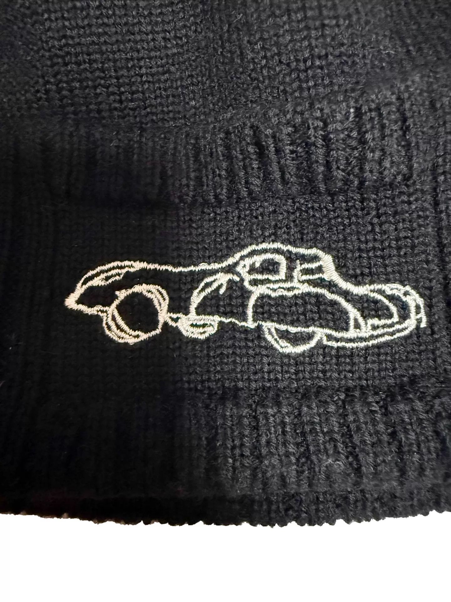 Yohji Yamamoto Yohji Yamamoto PH Wool 100% Black Beanie Car Embroidery Size ONE SIZE - 8 Thumbnail