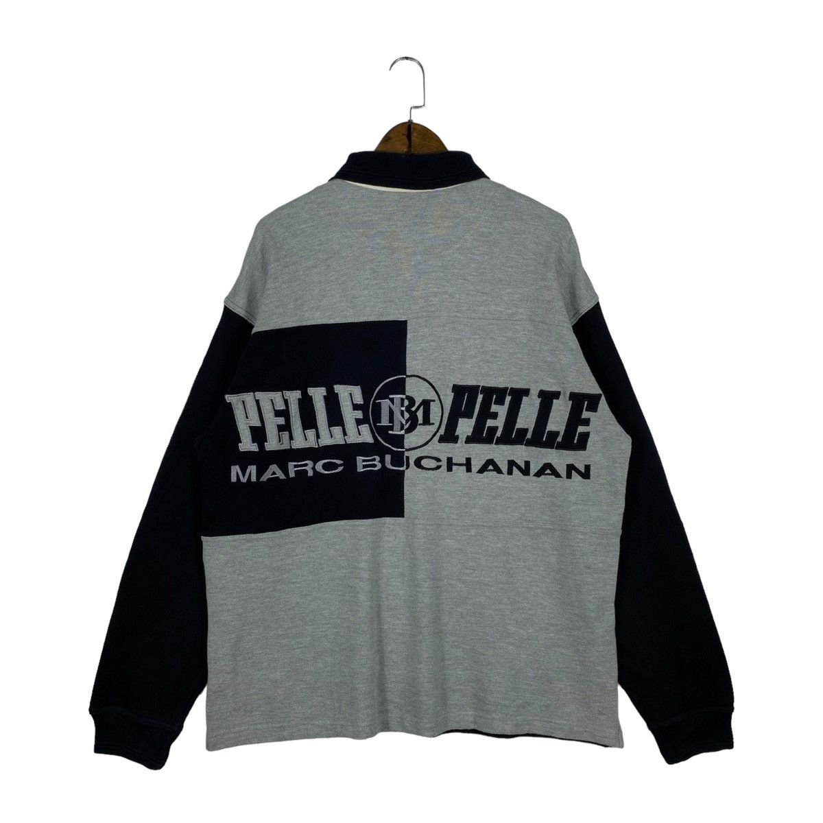Marc Buchanan × Pelle Pelle × Vintage Vintage Pelle Pelle Marc Buchanan Rugby Polo Shirt Size US L / EU 52-54 / 3 - 2 Thumbnail