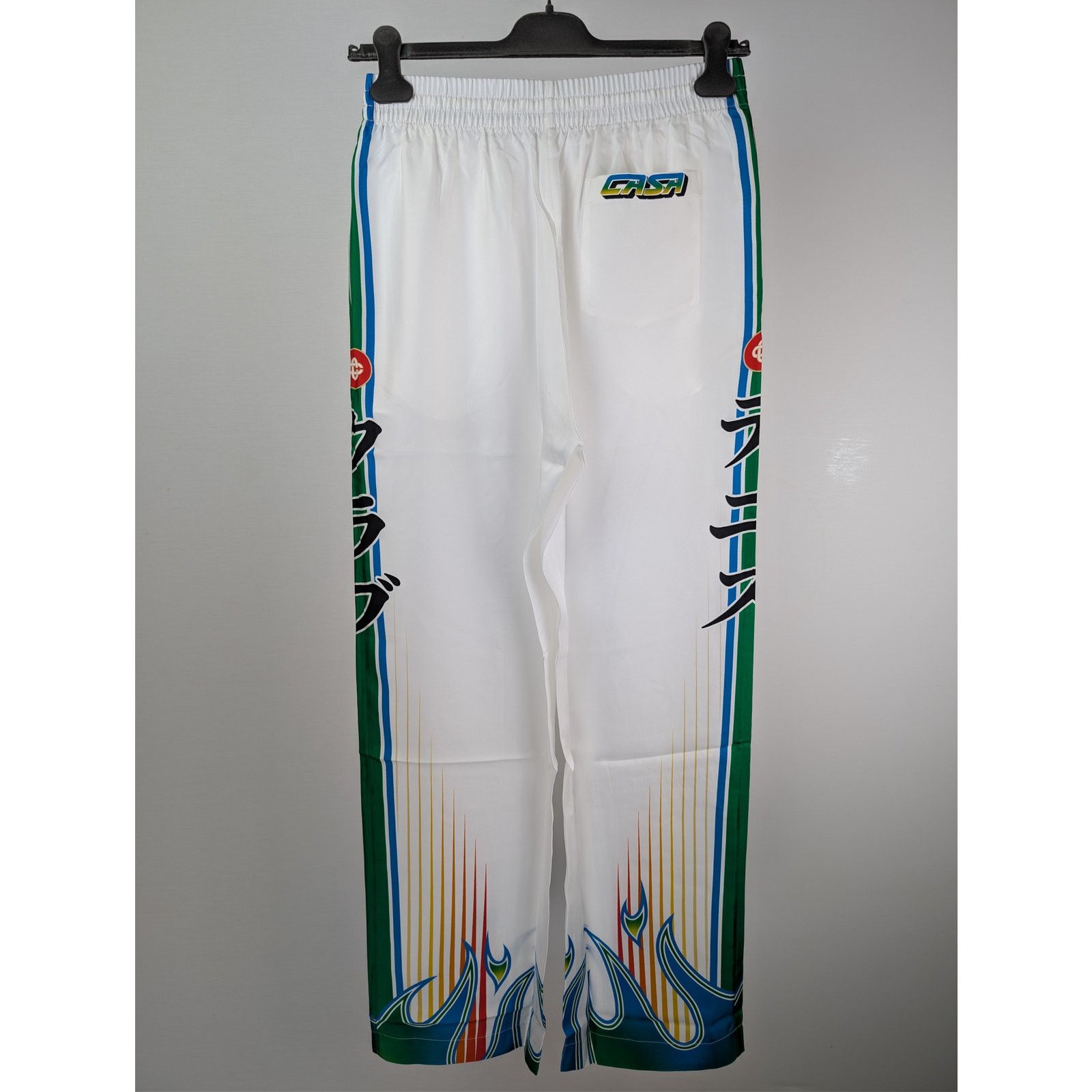 Casablanca o1rshd1 Silk Twill Drawstring Trouser sweatpant Flame Laurel Size US 32 / EU 48 - 9 Thumbnail