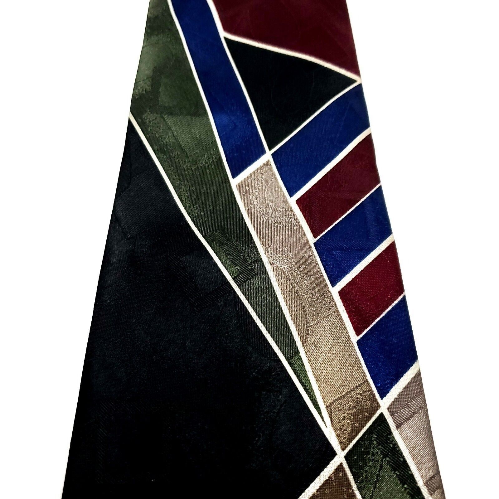 David Taylor David Taylor Polyester Tie Short Wide Abstract Multi-Colored Size ONE SIZE - 2 Thumbnail