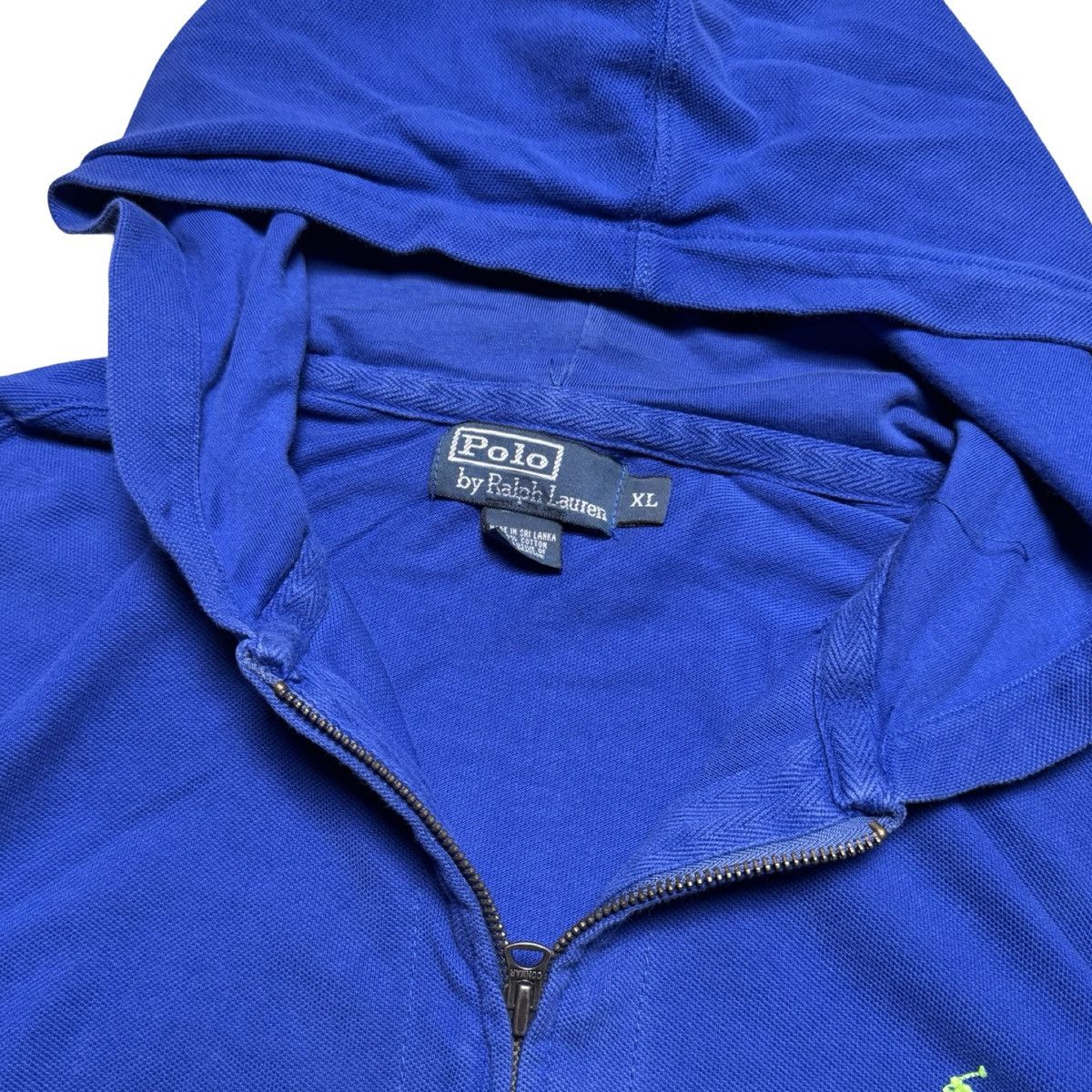 Polo Ralph Lauren Vtg Polo Ralph Lauren Mens XL Blue Full Zip Hoodie Jacket Size US XL / EU 56 / 4 - 4 Thumbnail