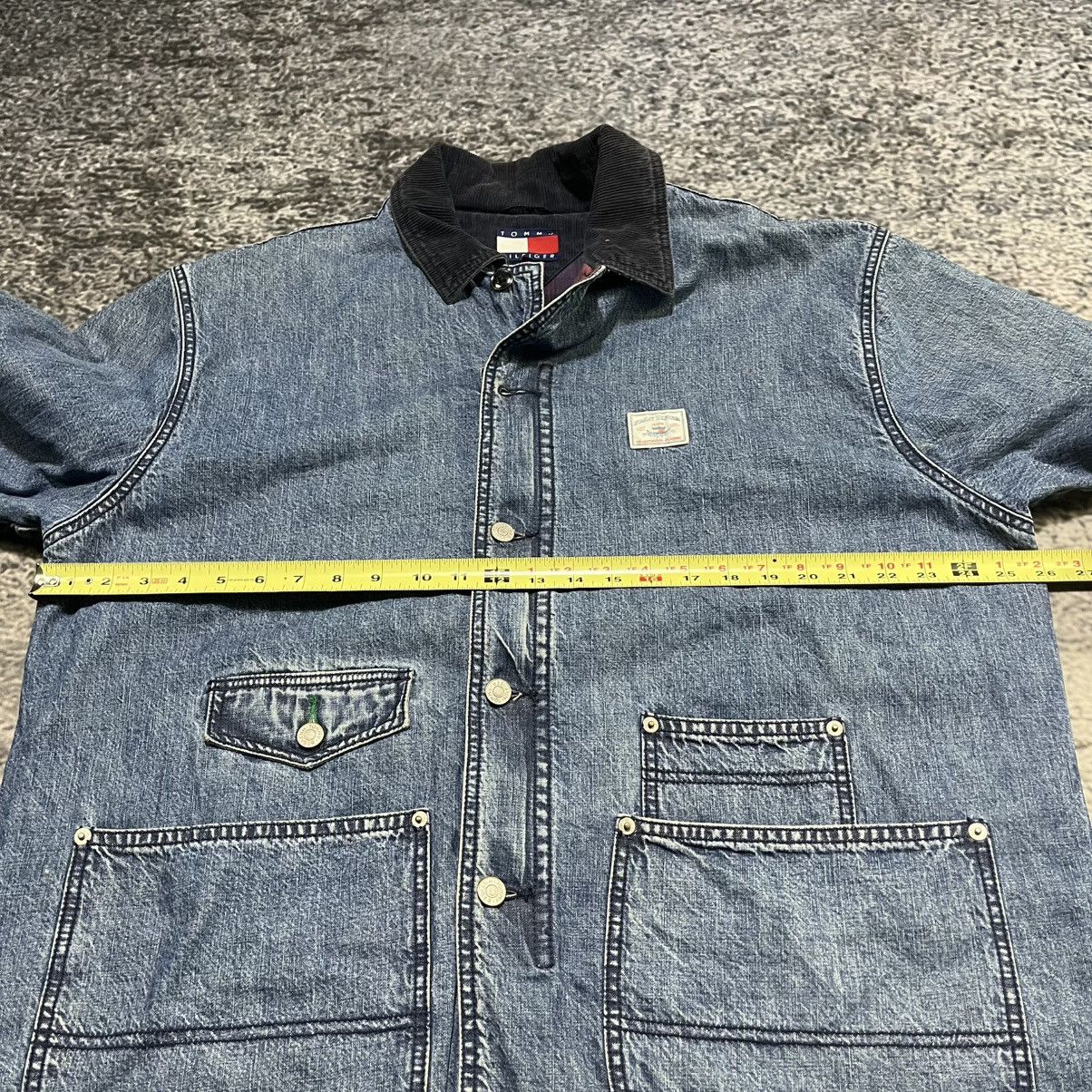 Tommy Hilfiger Vintage 90s Tommy Hilfiger Flannel Lined Denim Chore Coat Size US M / EU 48-50 / 2 - 12 Thumbnail