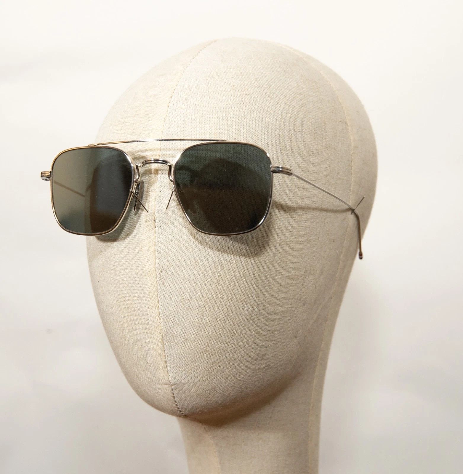 Thom Browne Thom Browne Silver Squared Shape Sunglasses Size ONE SIZE - 1 Thumbnail