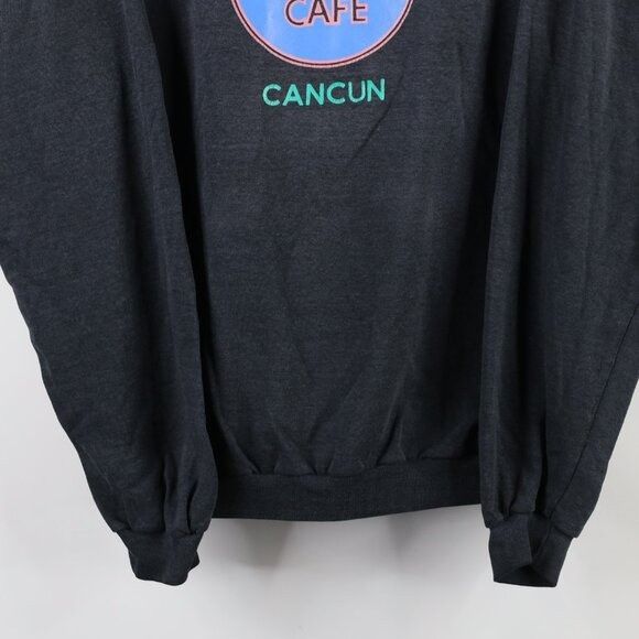 Hard Rock Cafe × Vintage Vintage 90s Hard Rock Cafe Spell Out Cancun Sweatshirt Size US L / EU 52-54 / 3 - 3 Thumbnail