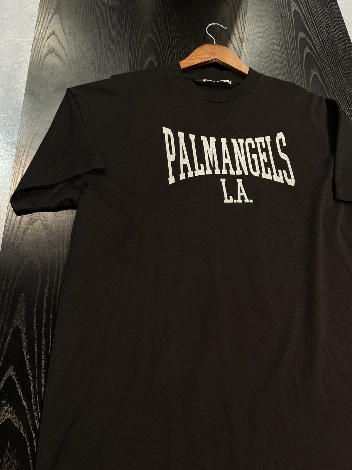 Palm Angels Size L - Palm Angels College Print Tee Size US L / EU 52-54 / 3 - 2 Thumbnail
