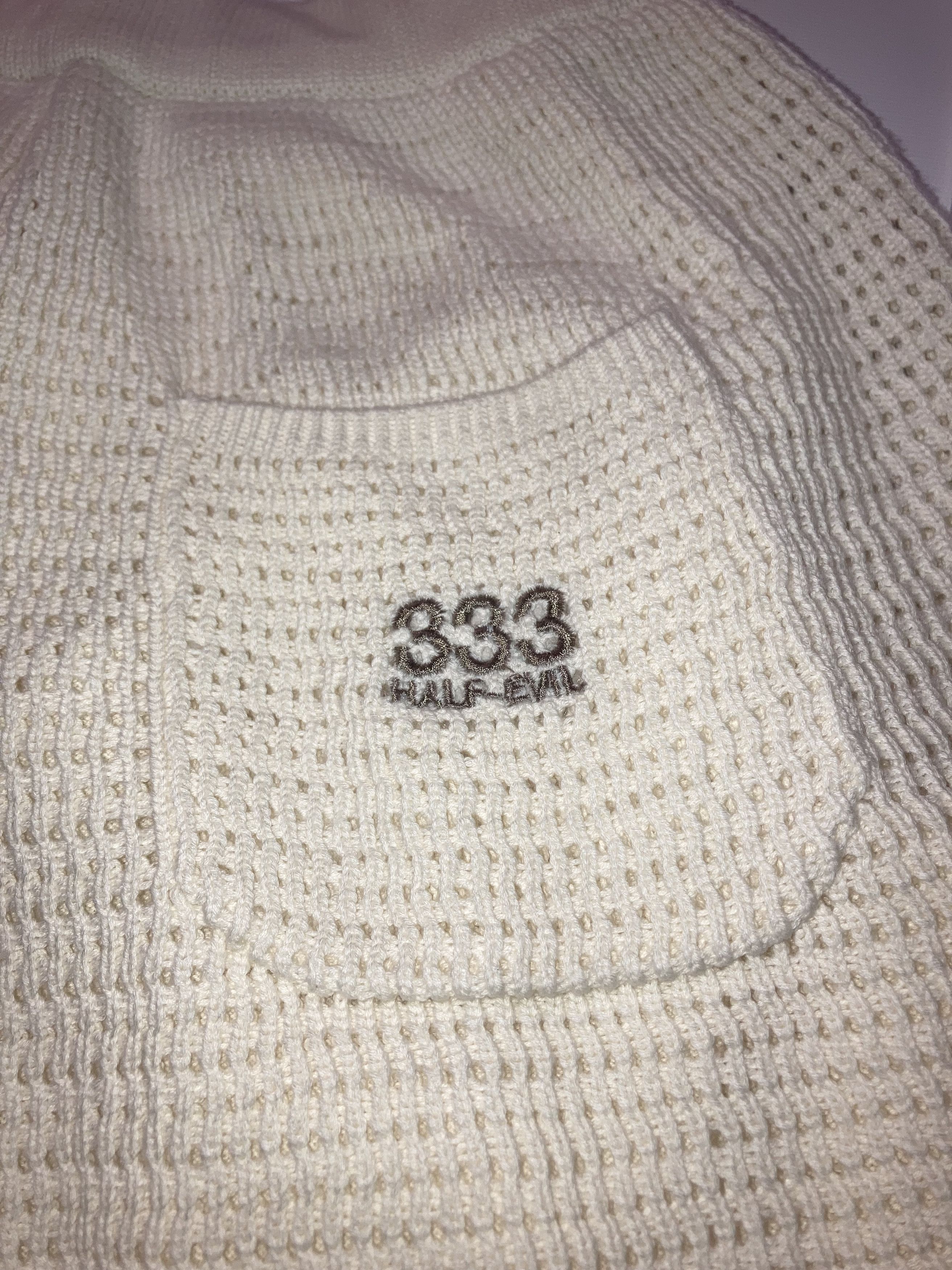 Half Evil Half Evil Twin Flame Knit Shorts - White Size US 32 / EU 48 - 6 Thumbnail