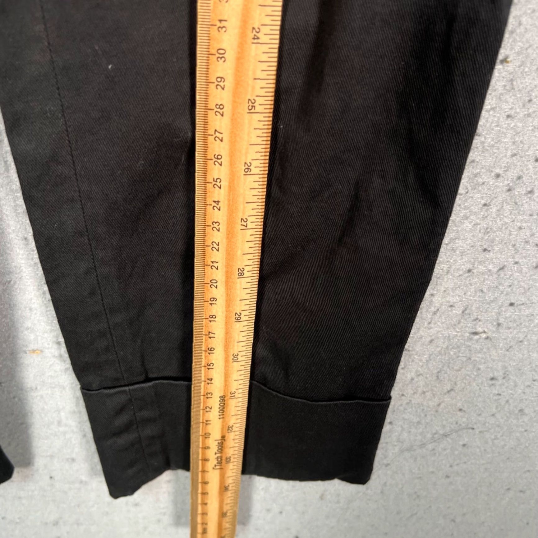 Jil Sander Jil Sander Womens Pants 29 Black Tailored Cotton w/ Cuff Made In Italy Size 29" - 5 Thumbnail