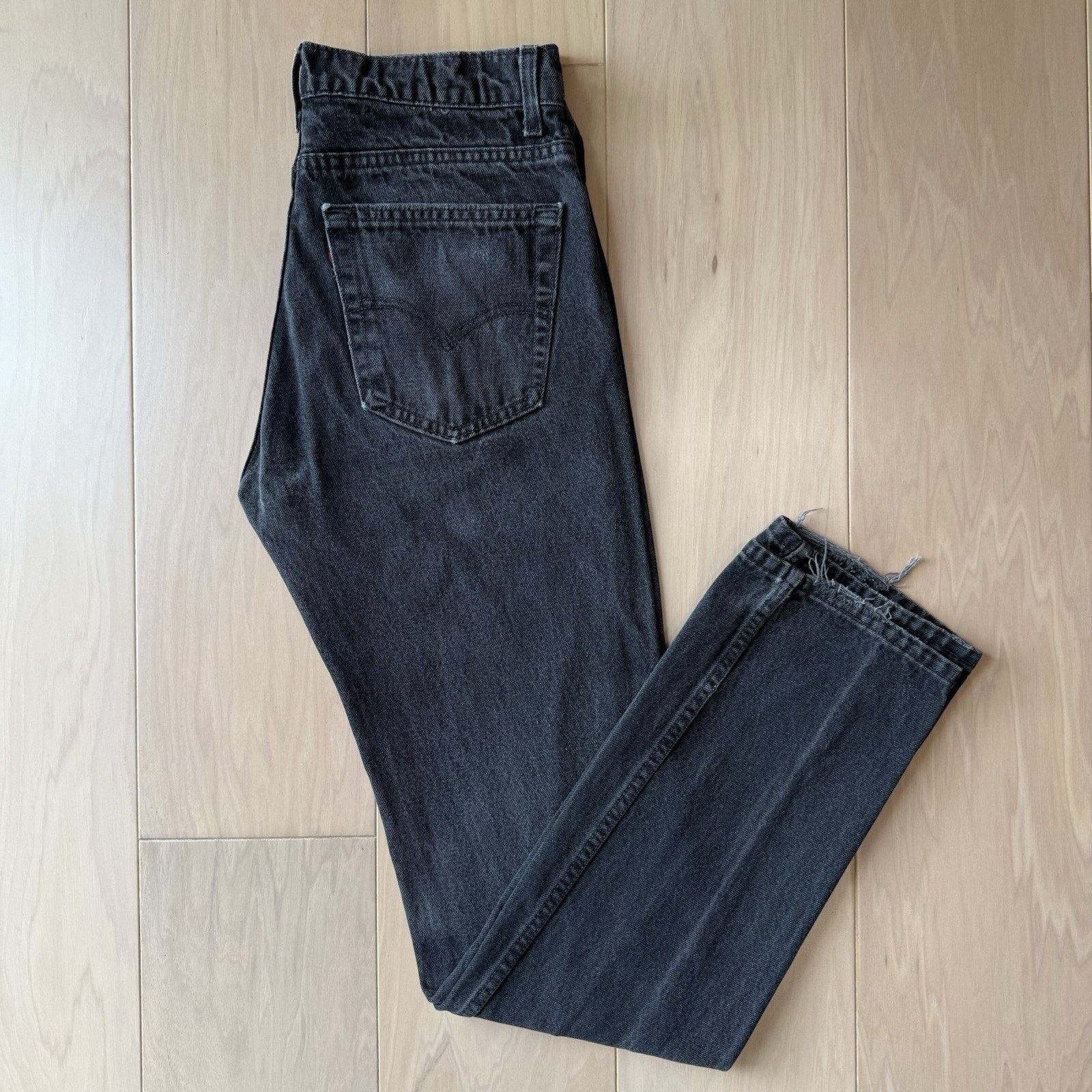Levi's × Vintage Vintage Levis 505 Jeans 32 Black 90s Workwear Light Wash Size US 32 / EU 48 - 2 Thumbnail