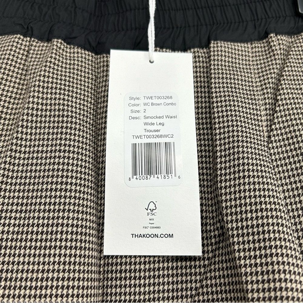 THAKOON THAKOON SMOCK WAIST RIBBED WIDE LEG TROUSERS TWET003268 WC Size 26" / US 2 / IT 38 - 2 Thumbnail