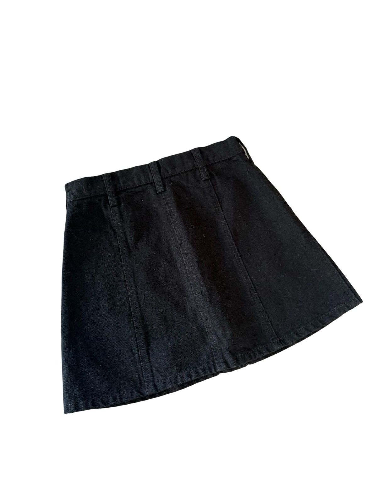 Chrome Hearts Black denim silver button skirt Size 26" / US 2 / IT 38 - 2 Thumbnail