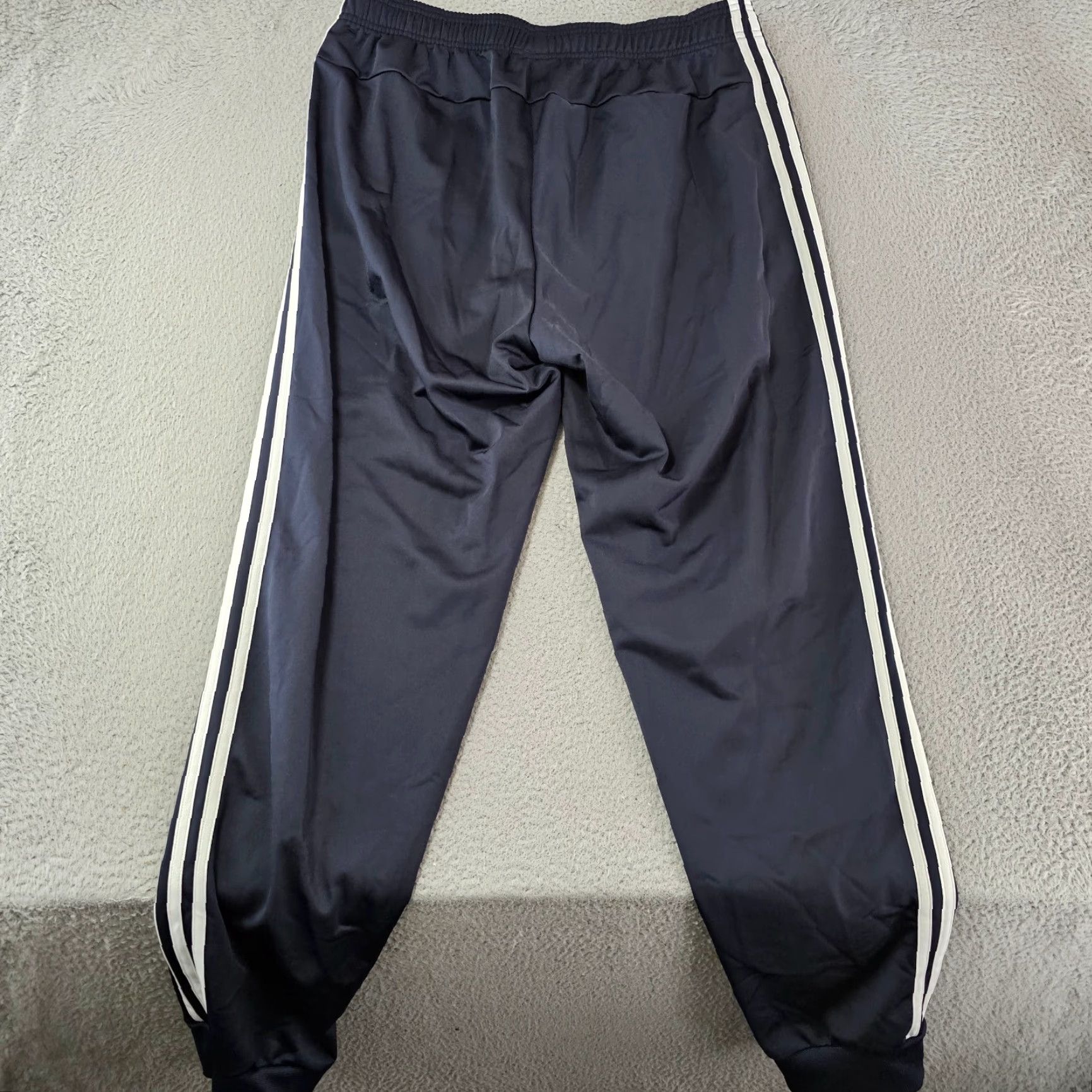 Adidas Adidas Pants Men's Large Sweatpants Joggers Navy White Striped Logo 32x29 Size US 33 - 7 Thumbnail