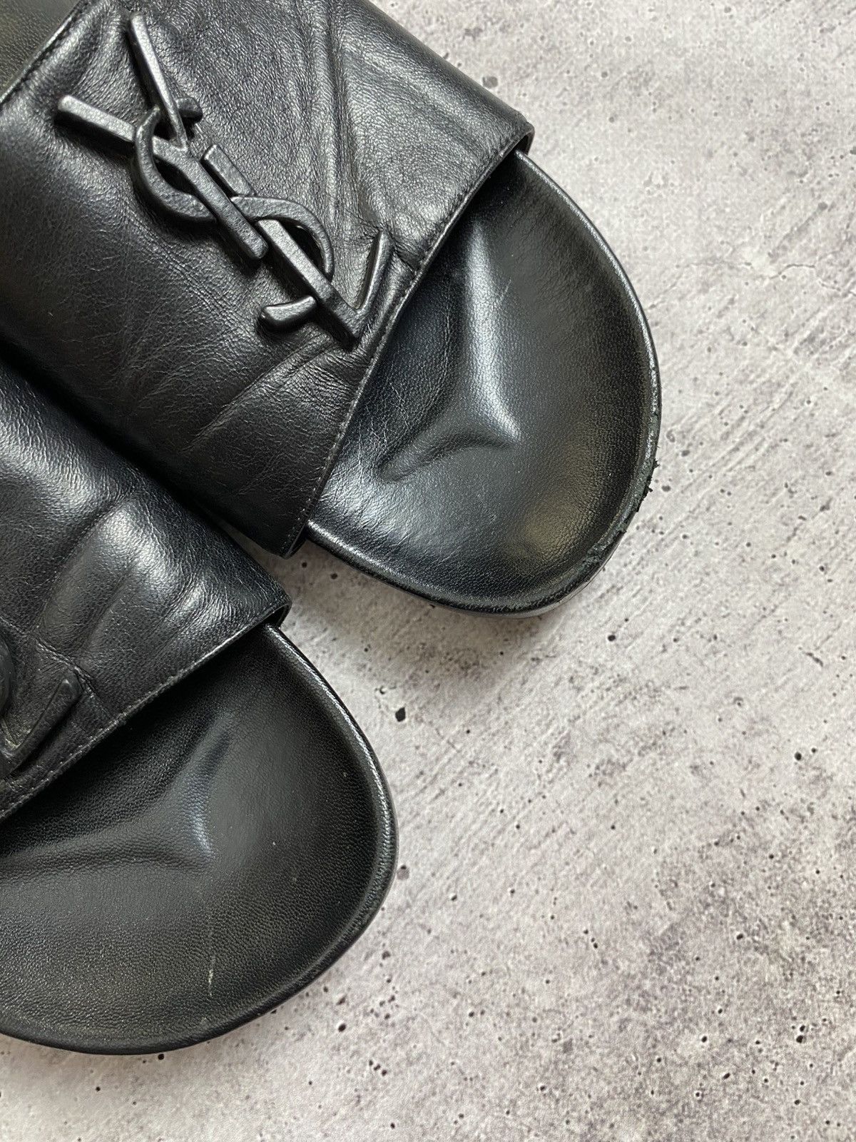 Saint Laurent Paris Saint Laurent Paris Leather Sandals Size US 7.5 / IT 37.5 - 10 Thumbnail