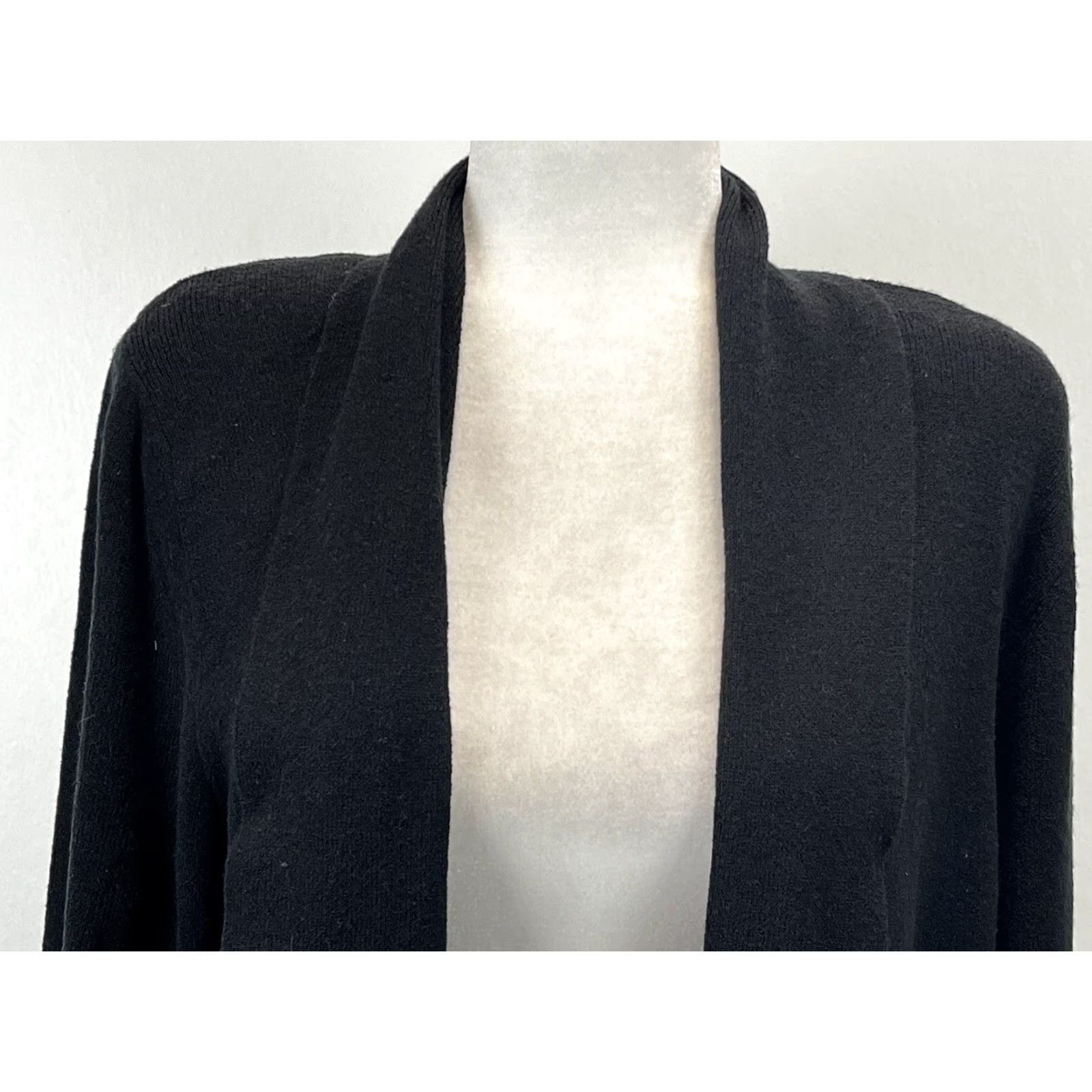 Vintage VINTAGE Chico's Cardigan Sweater XL Women Open Front Black 90s Minimalist Capsule Knit Cardigan Size XL / US 12-14 / IT 48-50 - 5 Thumbnail