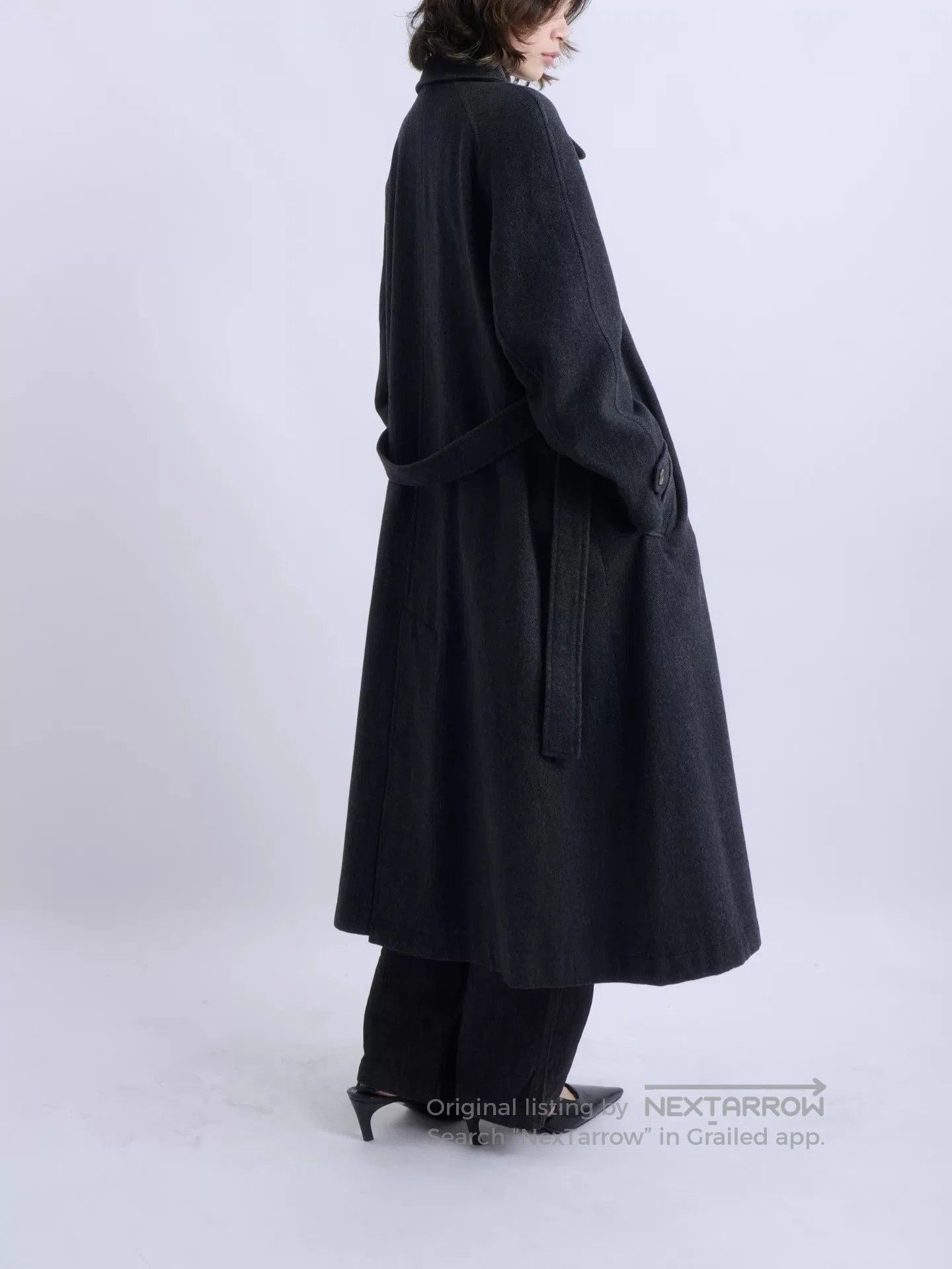Kenzo Black Long Double-Breasted Coat Size S. Size US S / EU 44-46 / 1 - 6 Thumbnail