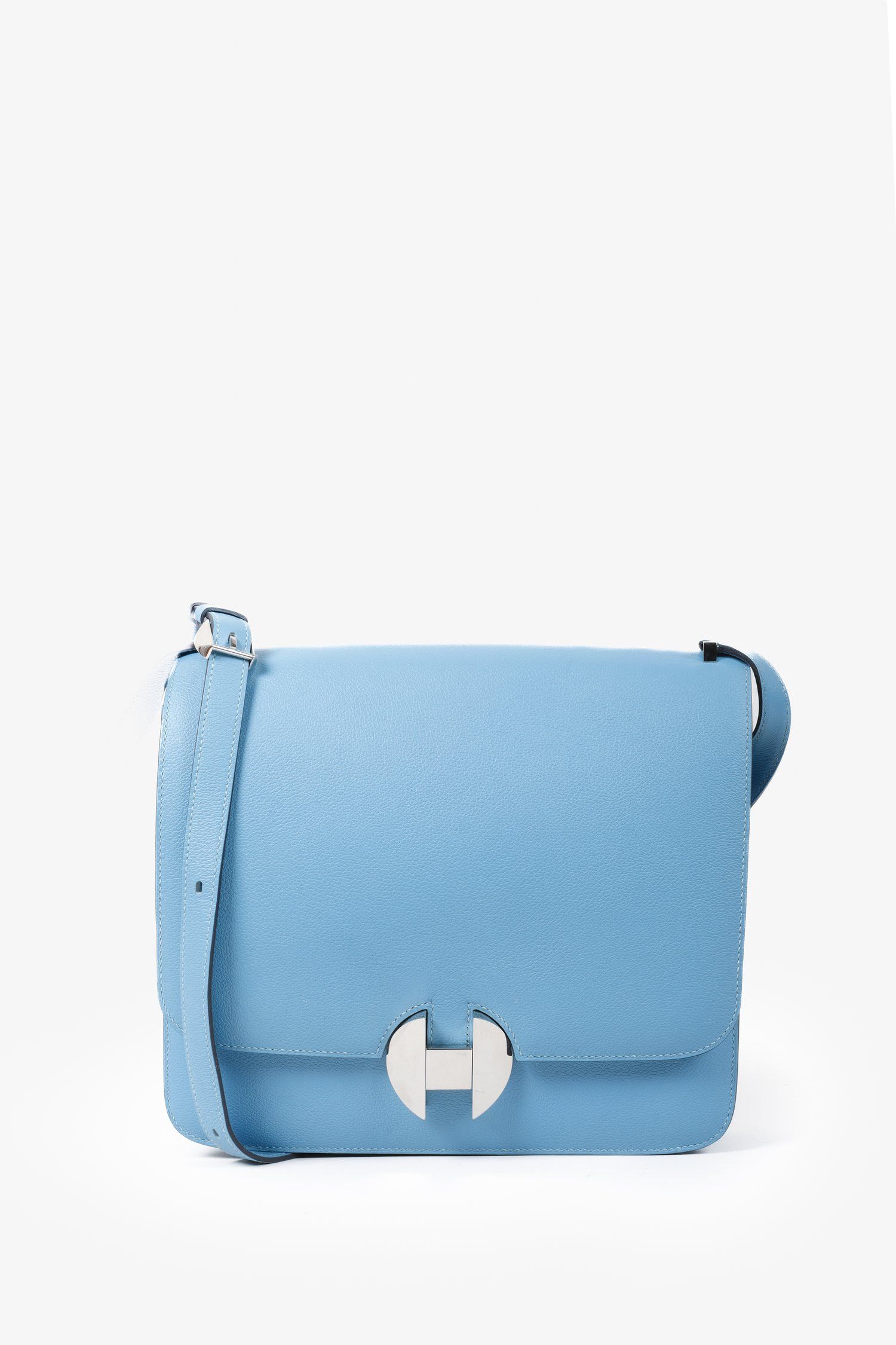Hermès 2002 26 Evercolor Bleu du Nord Shoulder Bag