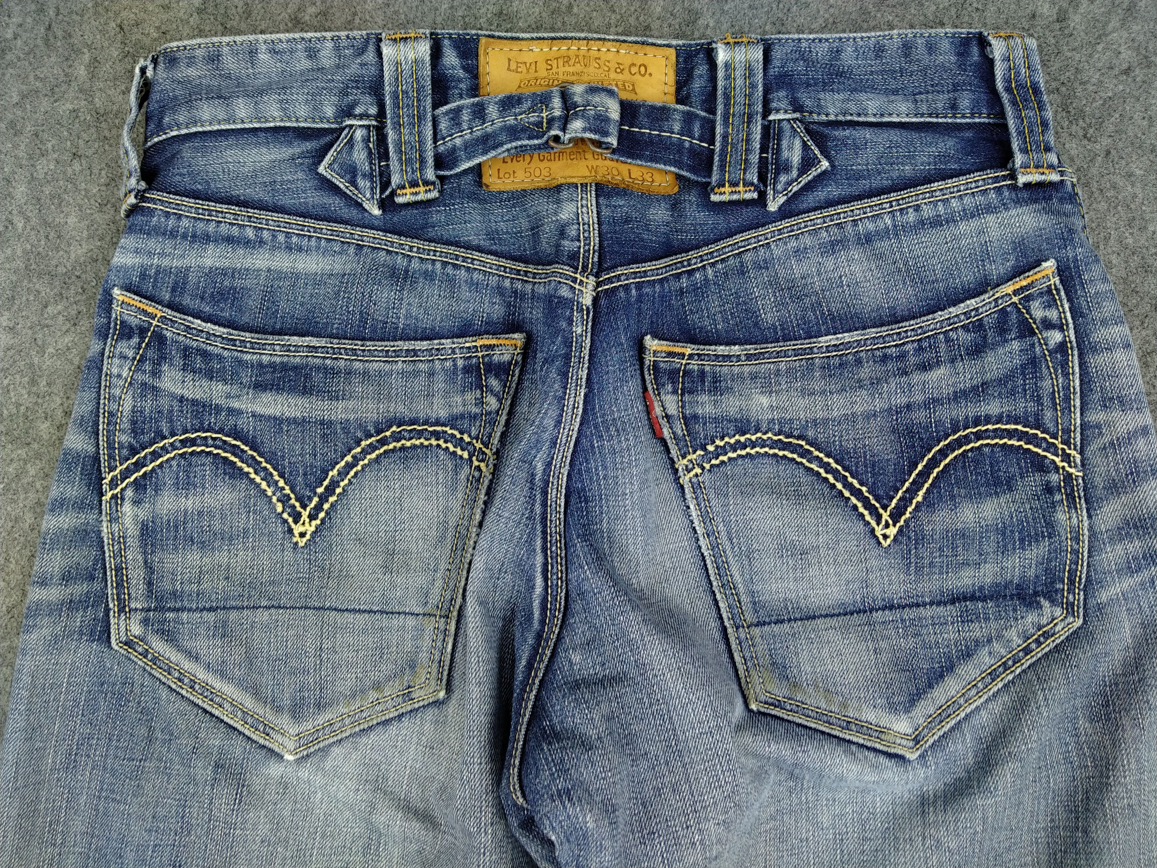 Vintage Distressed Blue Vintage Levi's 503 31x30.5 Denim -JN928 Size US 31 - 4 Thumbnail
