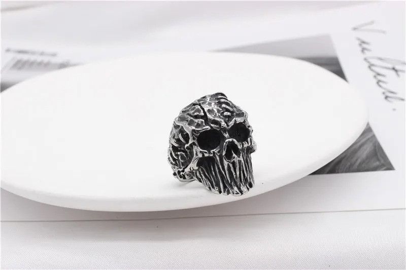 Jewelry Skull Mummy Titanium Steel Ring Size ONE SIZE - 5 Thumbnail