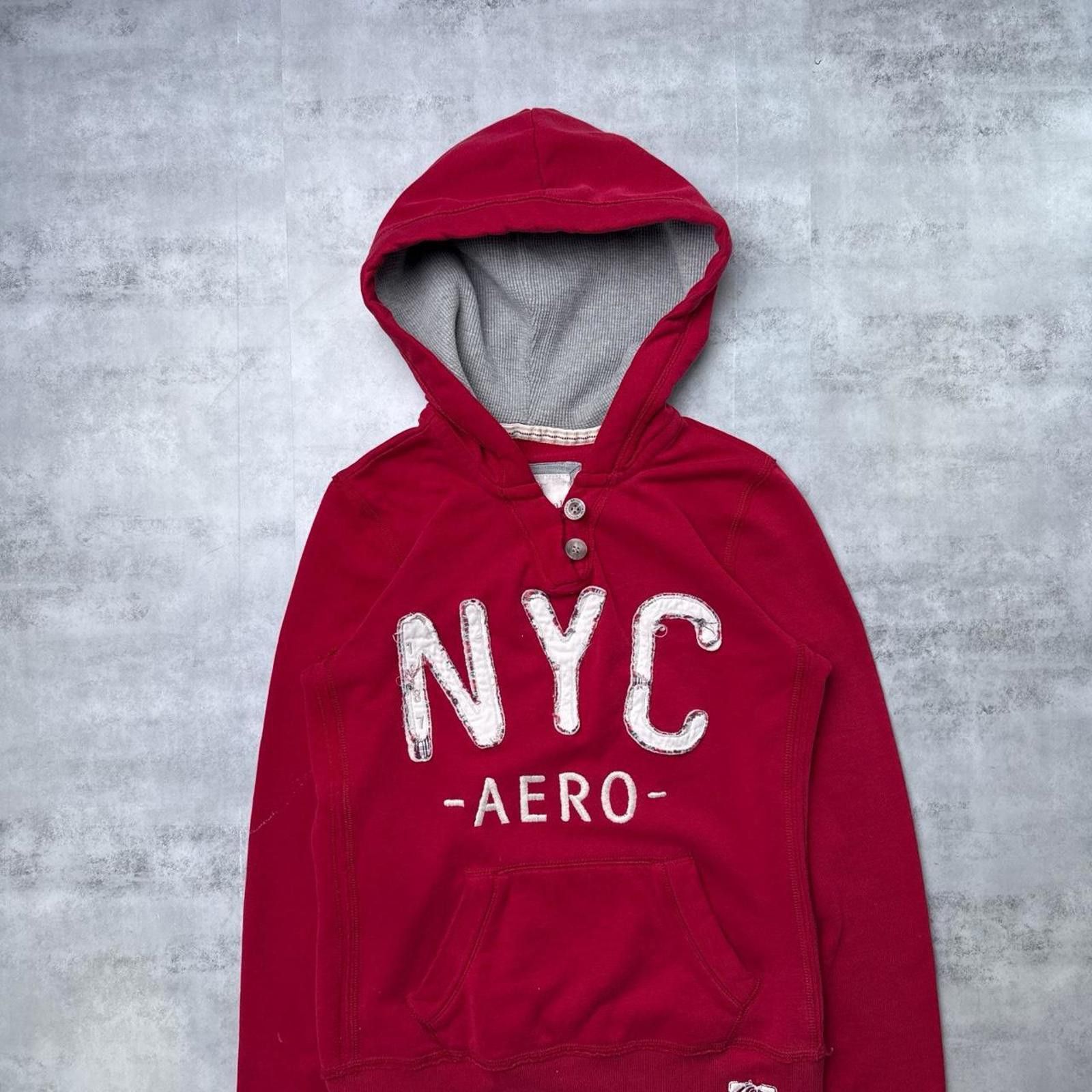Aeropostale Y2K Aeropostale 00s Red Button Hoodie Jacket Size S / US 4 / IT 40 - 7 Thumbnail