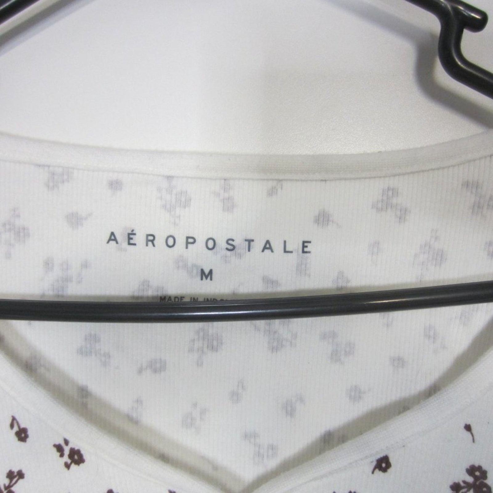Aeropostale Y2K White Floral Cropped Long Sleeve Top Aeropostale M Size M / US 6-8 / IT 42-44 - 4 Thumbnail
