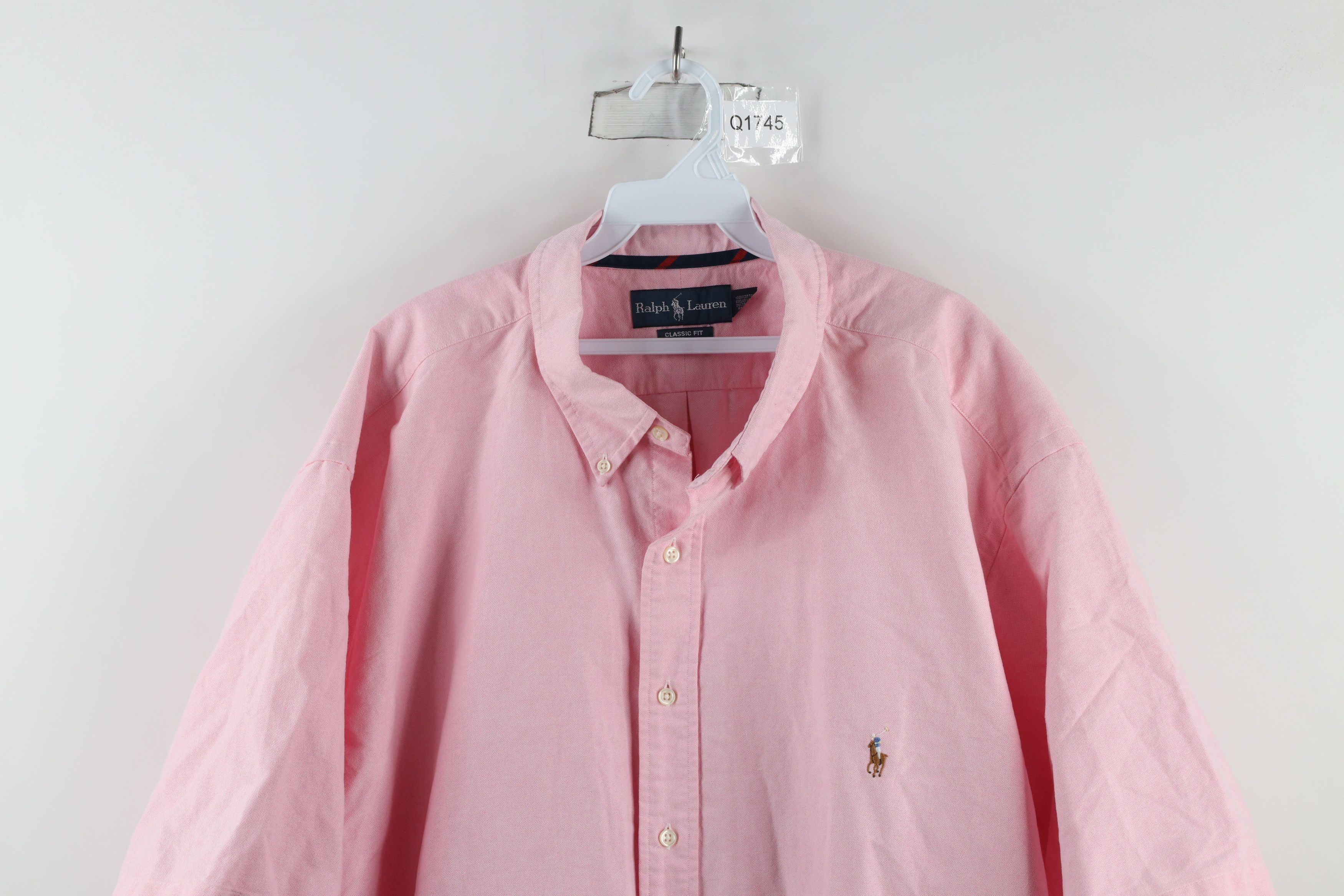 Ralph Lauren × Vintage Vintage 90s Ralph Lauren Short Sleeve Oxford Button Shirt Size US XXL / EU 58 / 5 - 2 Thumbnail