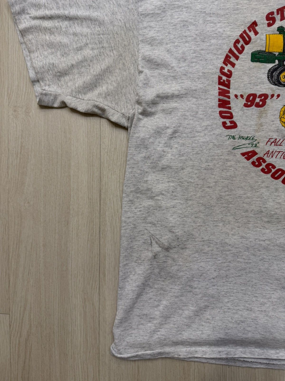 Hanes 1993 Single Stitch Connecticut State Tractor Pullers Shirt Size US XL / EU 56 / 4 - 4 Thumbnail