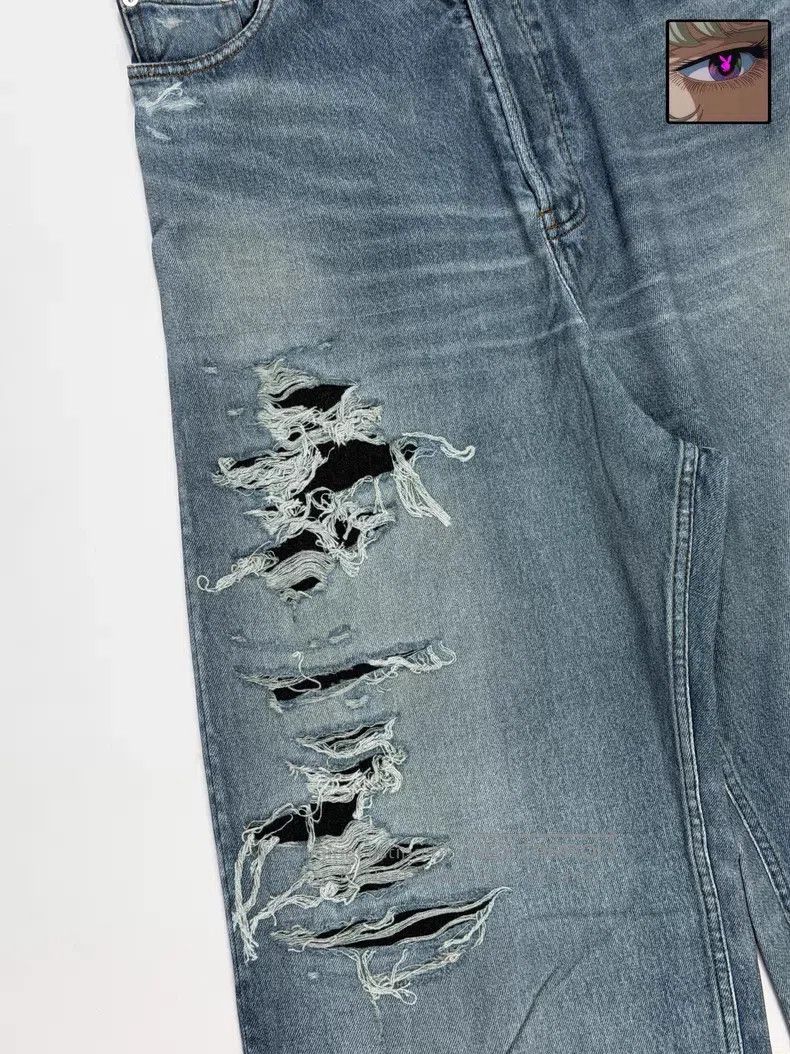 Balenciaga Balenciaga size XXS Water wave texture distressed wide-leg Size US 27 - 3 Thumbnail