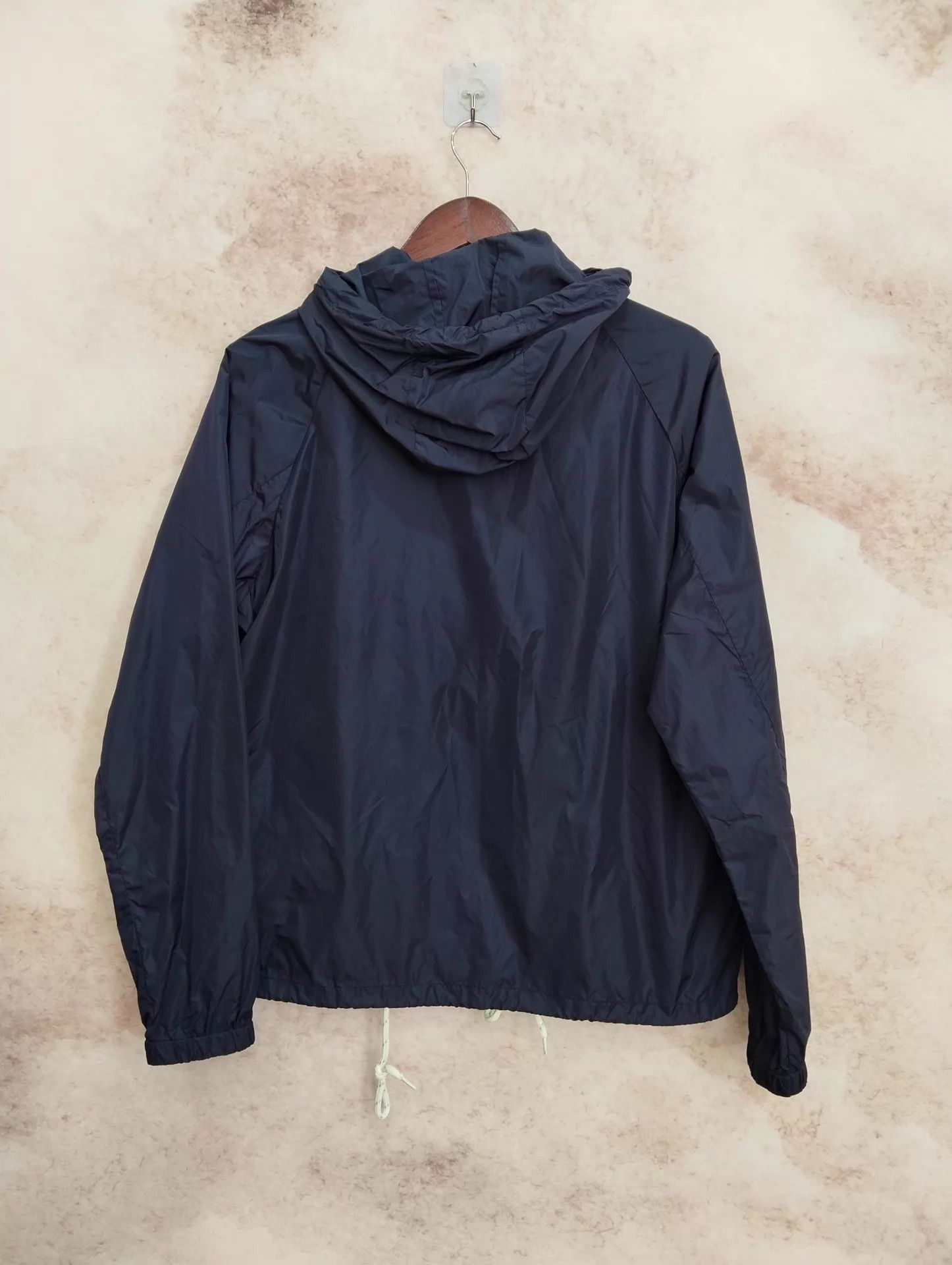 Prada Prada Blue Hooded Jacket Triangle Logo 48 Size US M / EU 48-50 / 2 - 2 Thumbnail