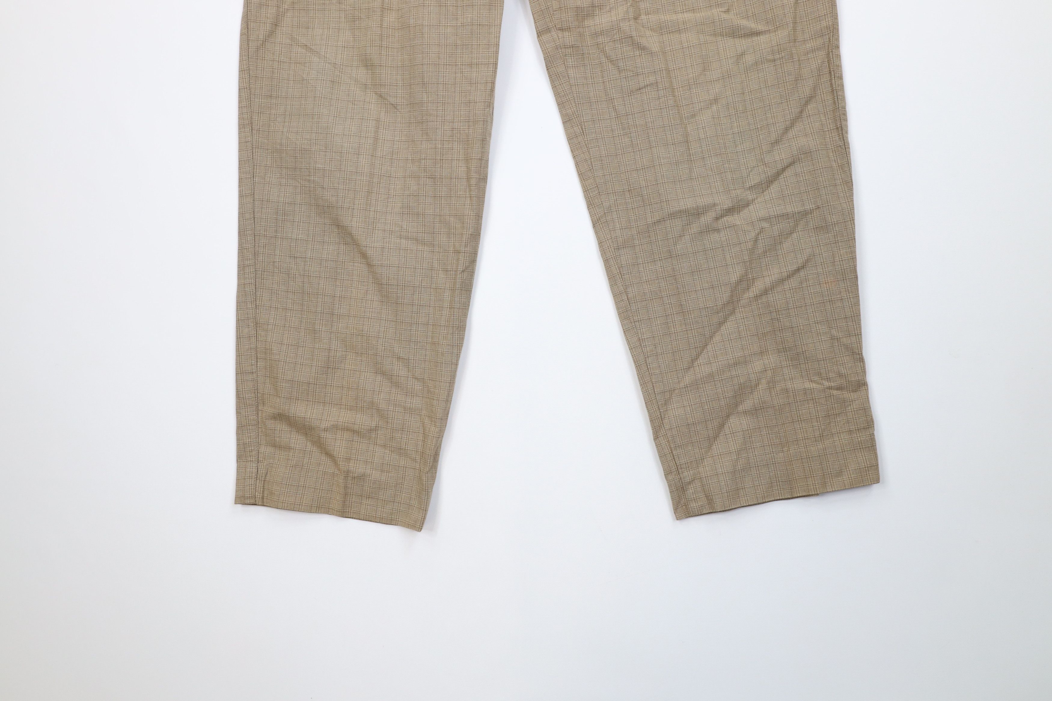 Gap Vintage 90s Gap Pleated Tapered Leg Chino Pants Plaid USA Size US 31 - 4 Thumbnail