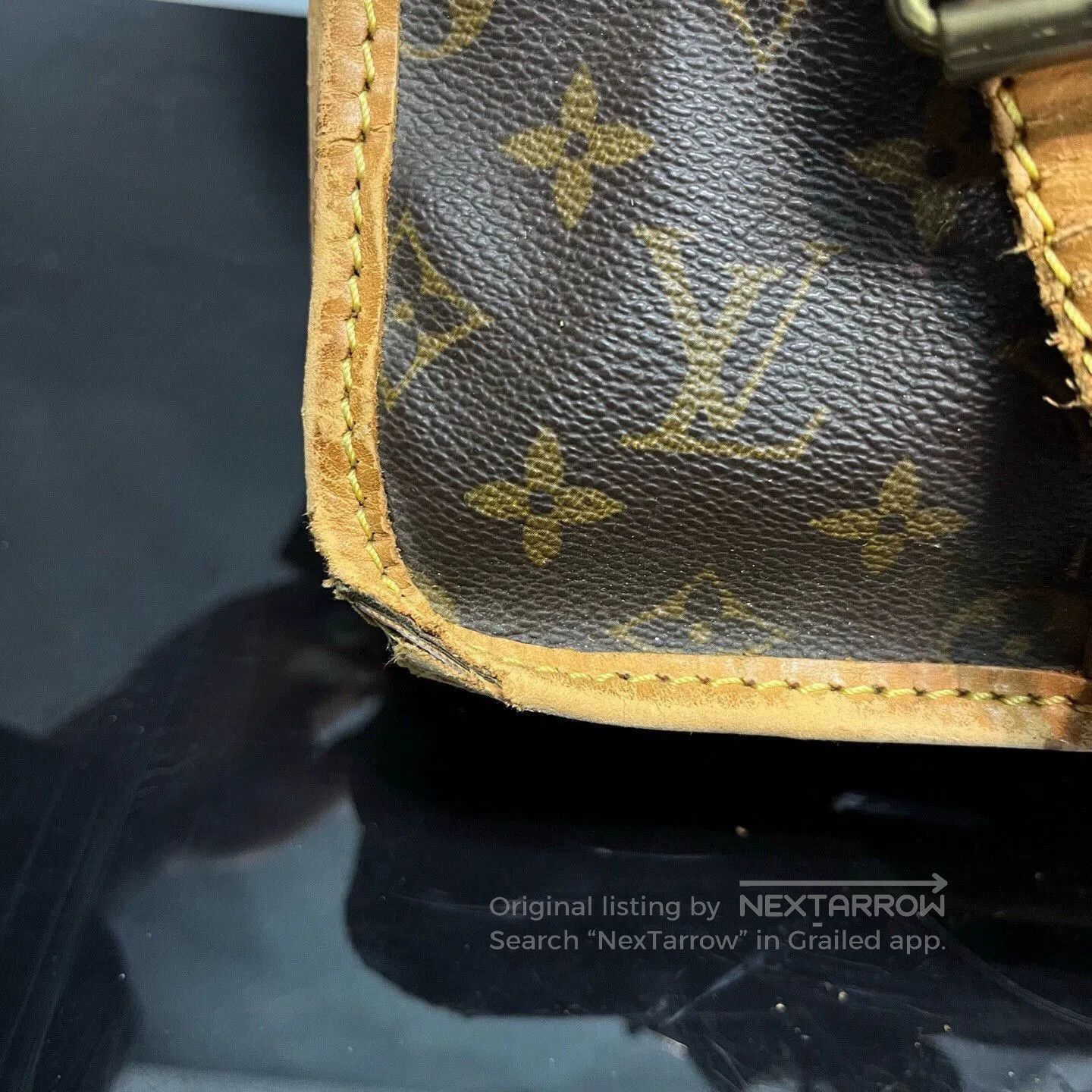 Louis Vuitton Beige Patterned Satchel Briefcase Bag. Size ONE SIZE - 9 Thumbnail