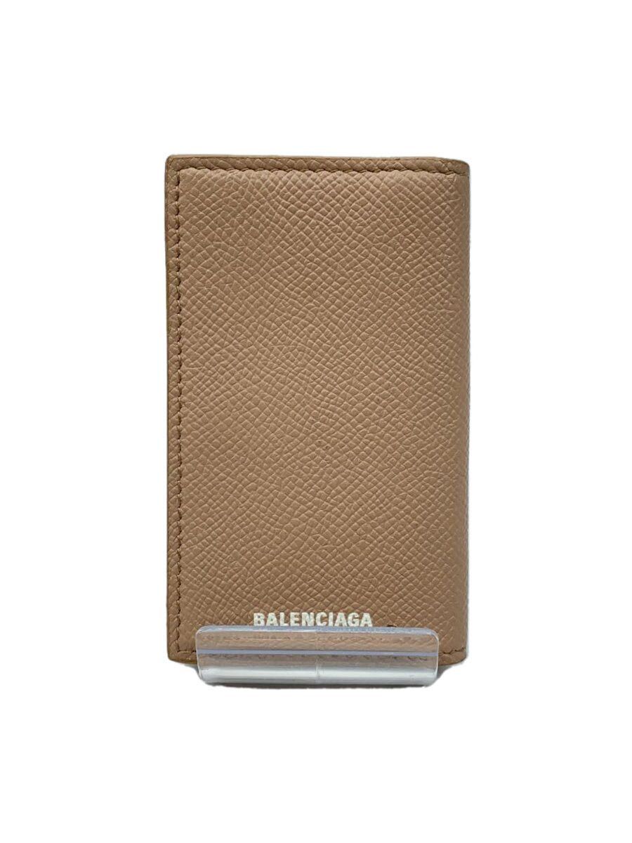 Balenciaga Balenciaga Leather 6-Ring Key Case Pink Beige Size ONE SIZE - 1 Thumbnail