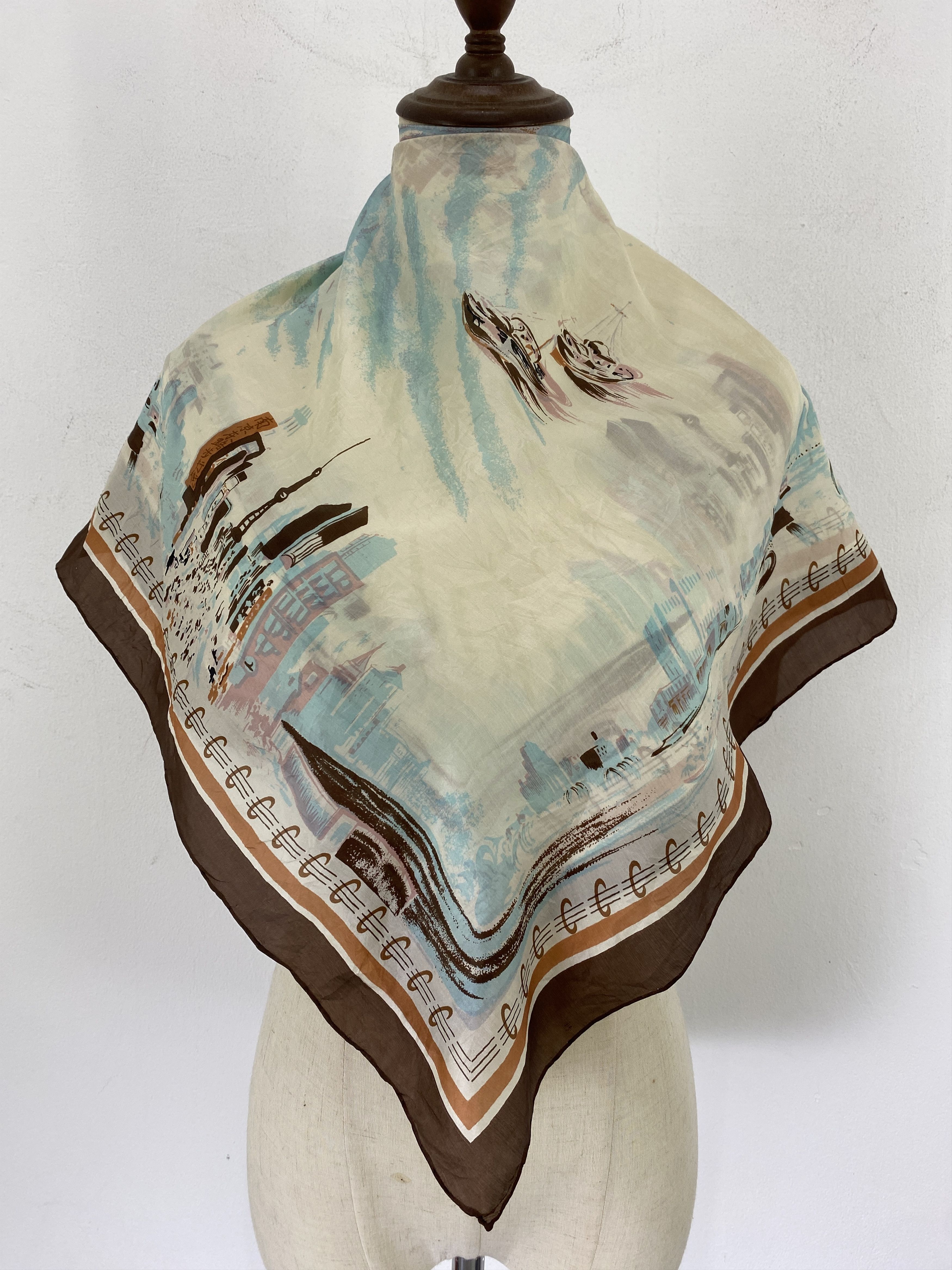Other Vintage Art Painting Silk Scarf / Silk Shawl SN0271 Size ONE SIZE - 1 Thumbnail