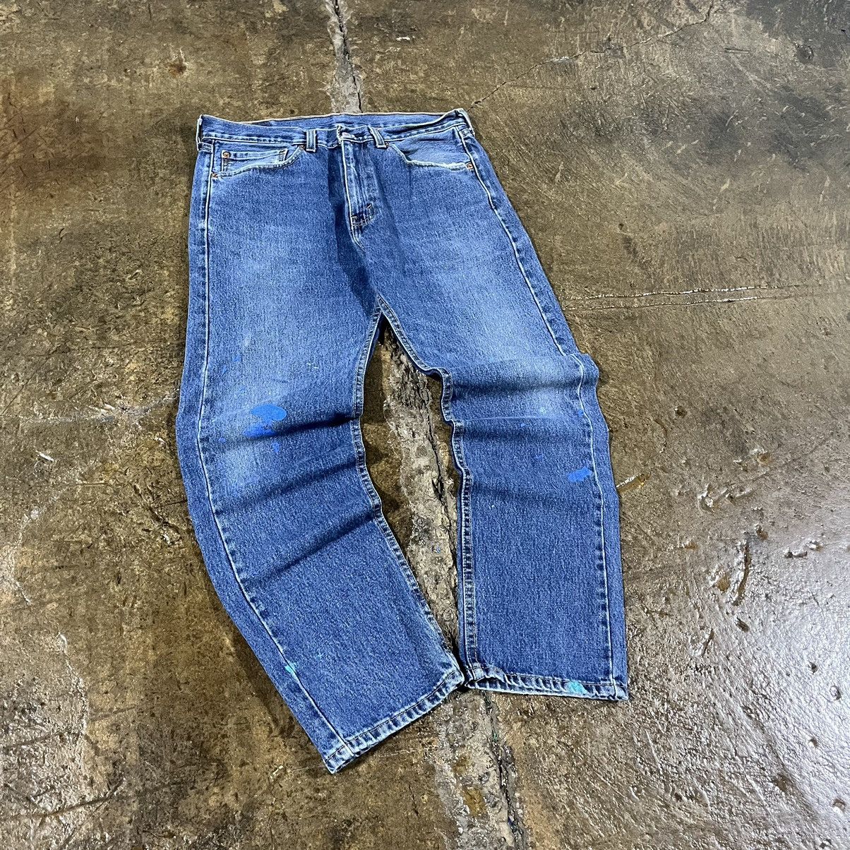 Levi's × Vintage Crazy Vintage Y2K Levi's 505 Faded Distressed Skater Jeans Size US 34 / EU 50 - 9 Thumbnail