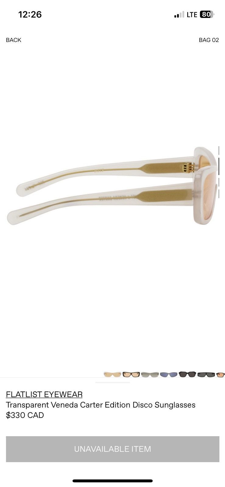 FLATLIST Eyewear Transparent Veneda Carter Edition Disco Sunglasses Size ONE SIZE - 8 Thumbnail