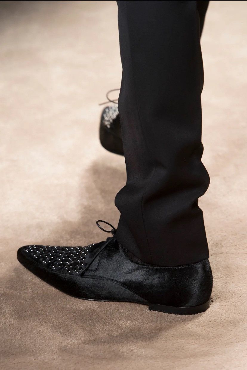 Burberry Fall13 Studded Black Pony Hair Shoes christopher bailey Size US 9 / EU 42 - 3 Thumbnail
