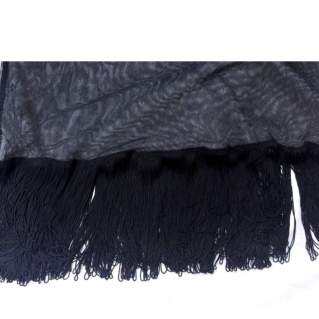 Versace Dolce & Gabbana Vtg 20s Silk Fringe Long Skirt sz 34/48 Size 30" / US 8 / IT 44 - 14 Thumbnail