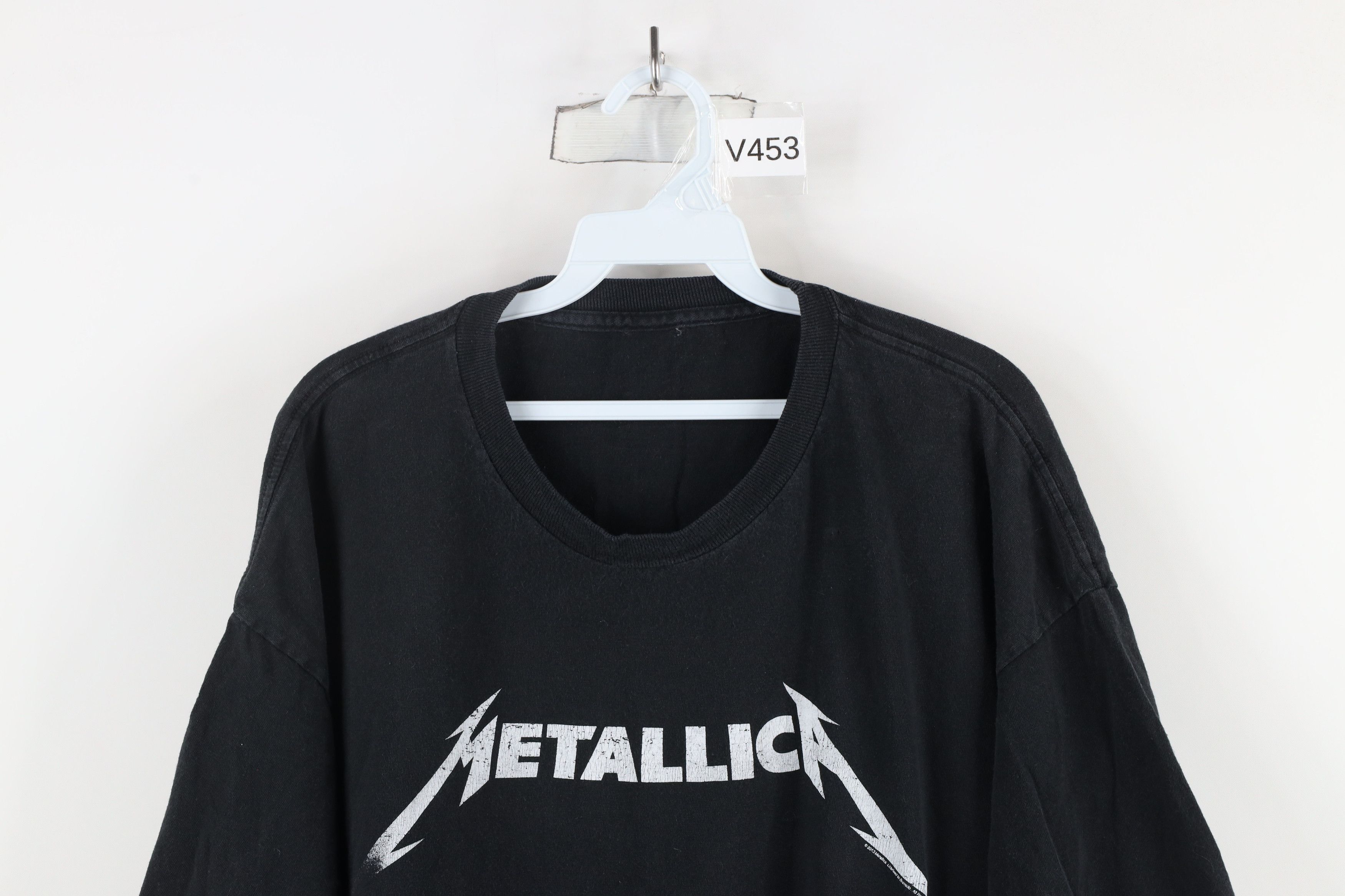 Vintage Vintage Y2K 2013 Out Metallica Band T-Shirt Black Cotton Size US XXL / EU 58 / 5 - 2 Thumbnail